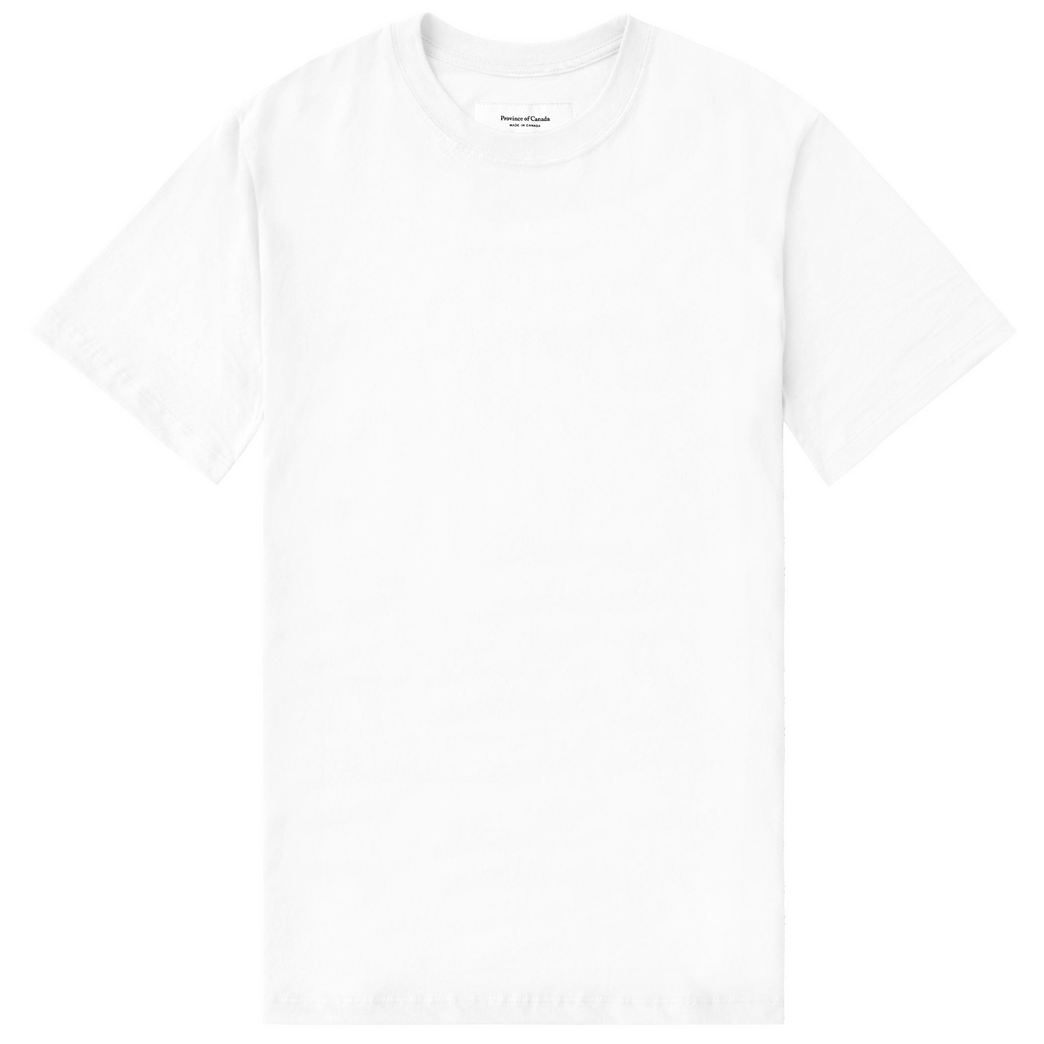 100% Organic Cotton Monday Tee White - Unisex - Made in Canada - Province of Canada