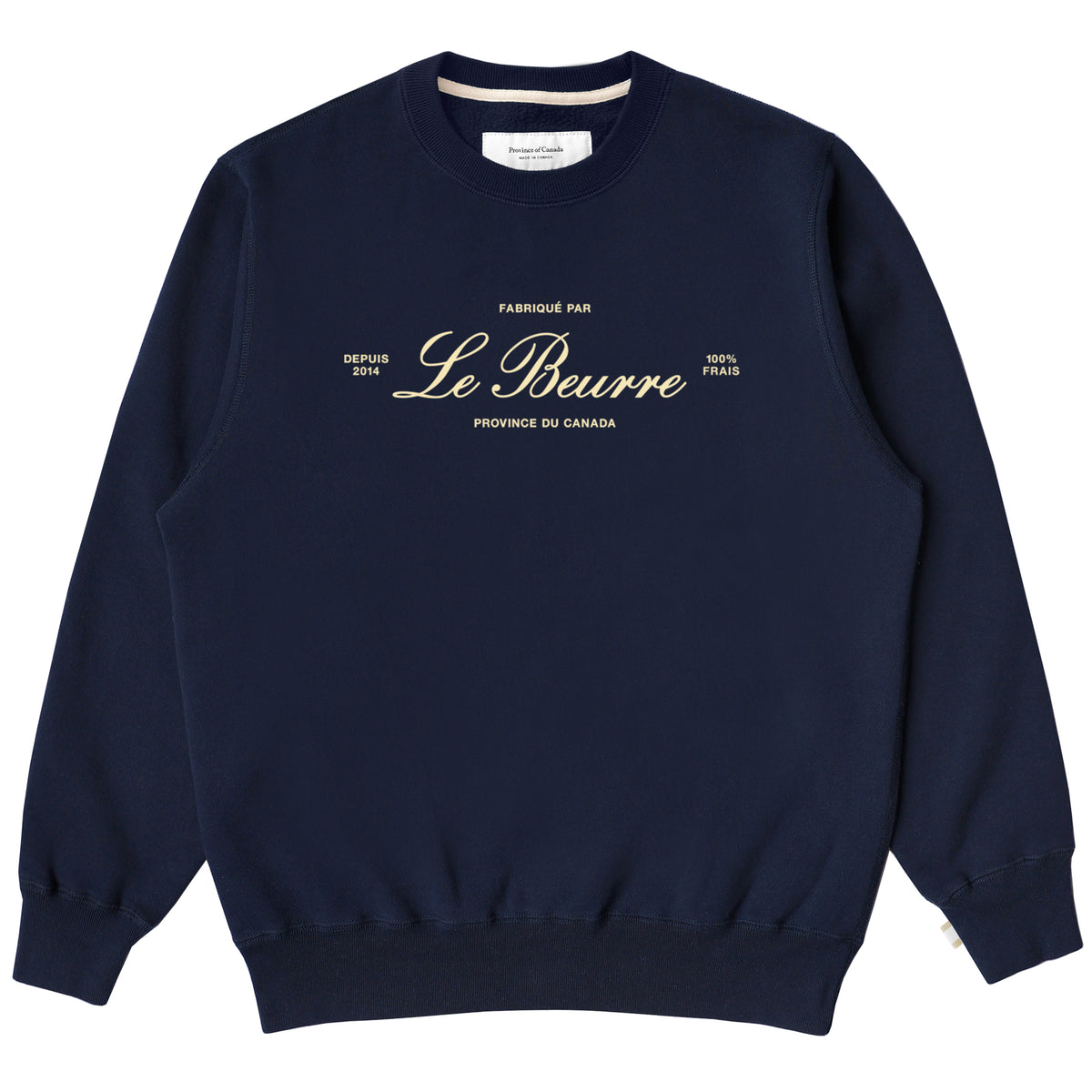 Made in Canada Le Beurre Sweatshirt Navy - Unisex - Province of Canada