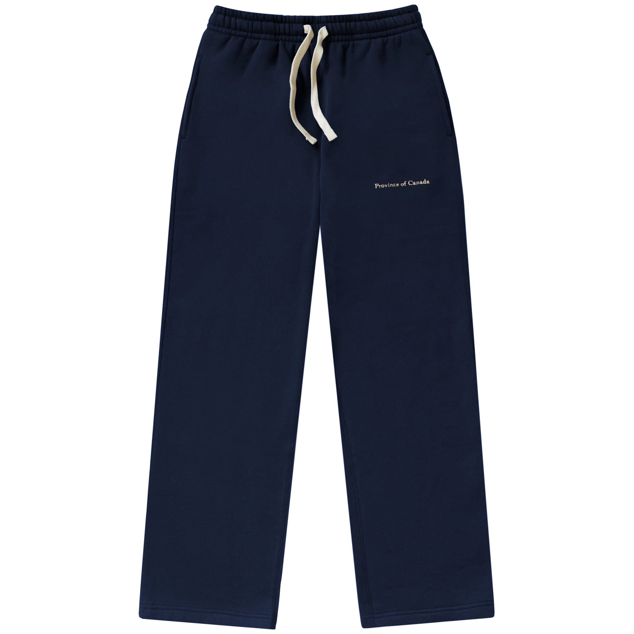 Made in Canada 100% Cotton Wide Leg French Terry Sweatpant Navy - Unisex - Province of Canada