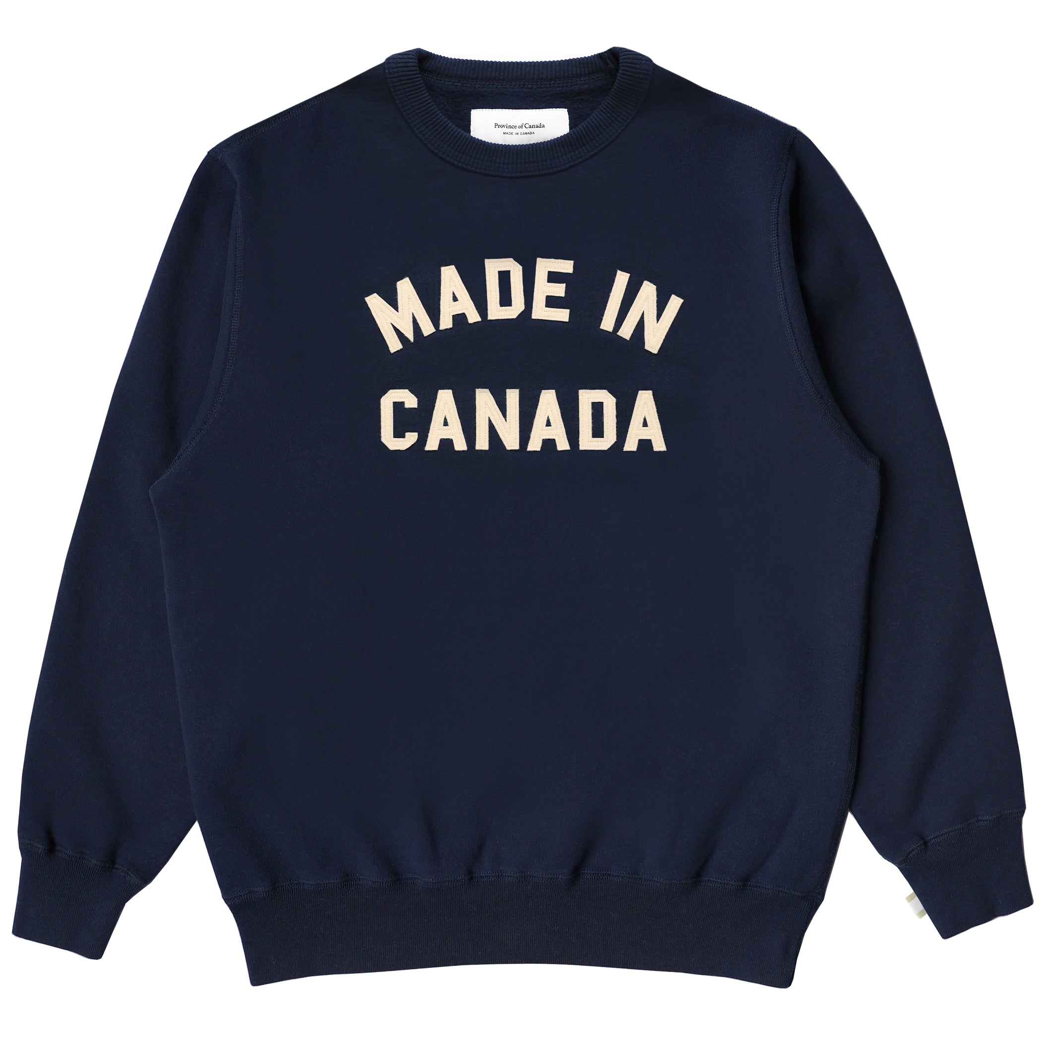 100% Cotton Fleece Made in Canada Sweatshirt Navy - Unisex - Province of Canada