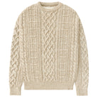 Made in Canada 100% Cotton Ivy Cable Knit Sweater Heather Beige - Unisex - Province of Canada