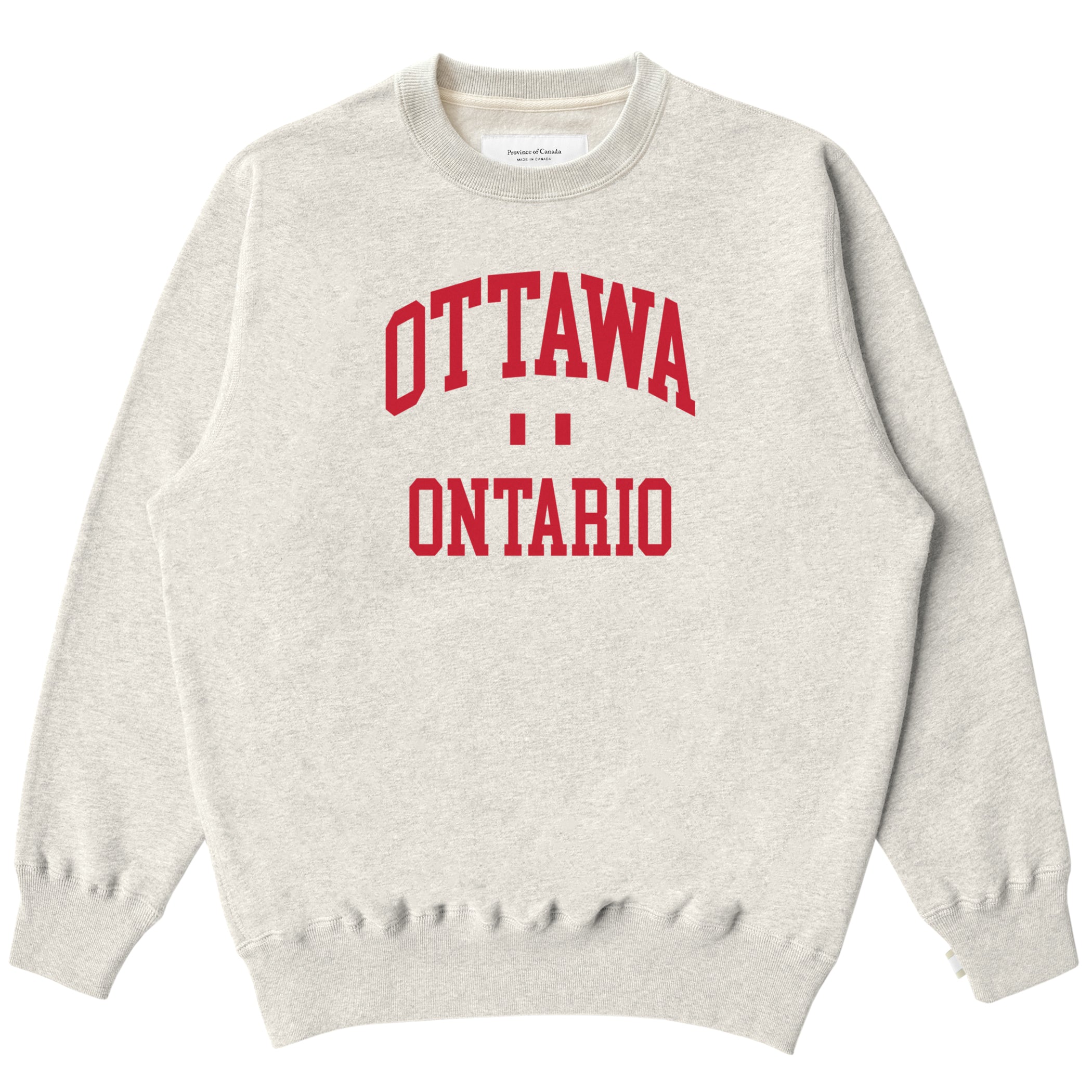 Ottawa Fleece Sweatshirt Eggshell - Made in Canada - Province of Canada