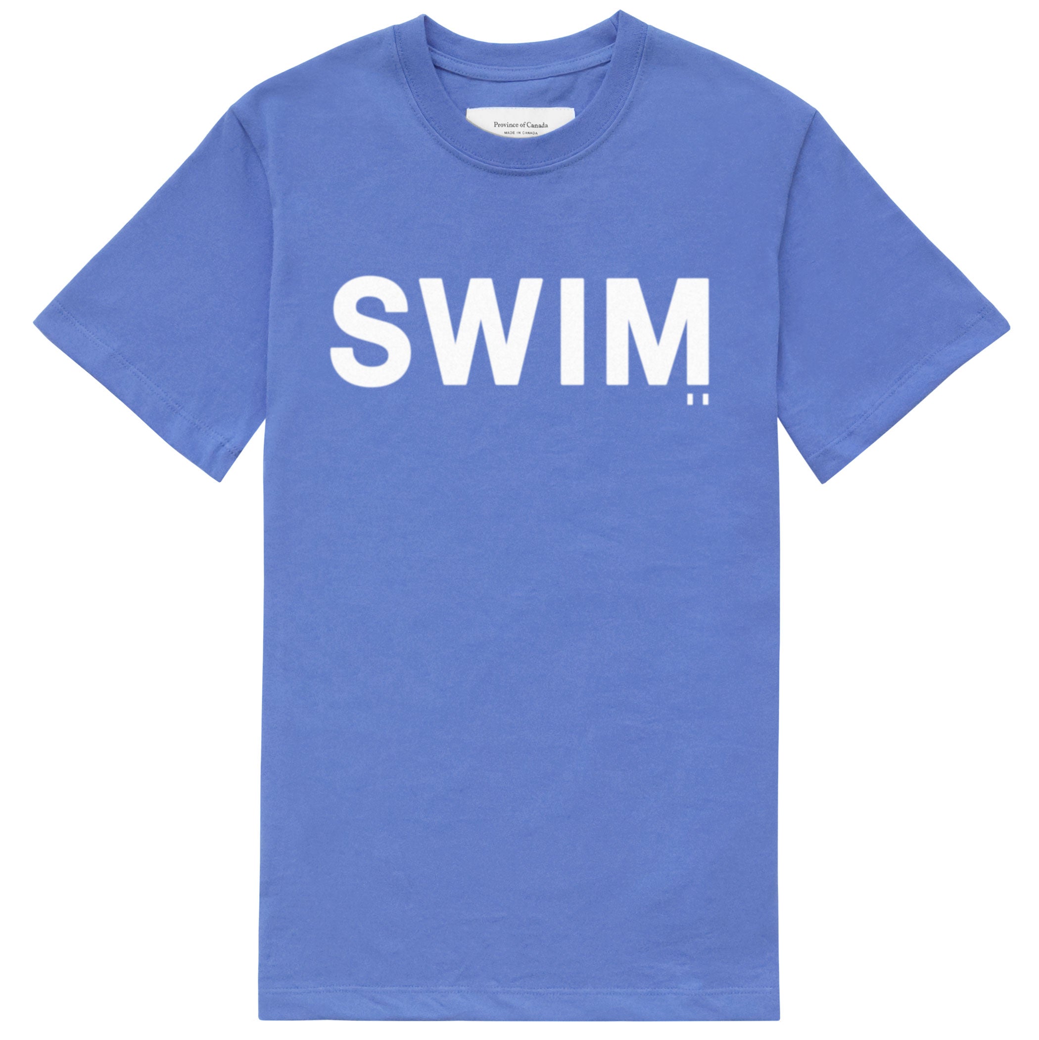 Made in Canada 100% Organic Cotton Swim Tee Periwinkle - Unisex - Province of Canada
