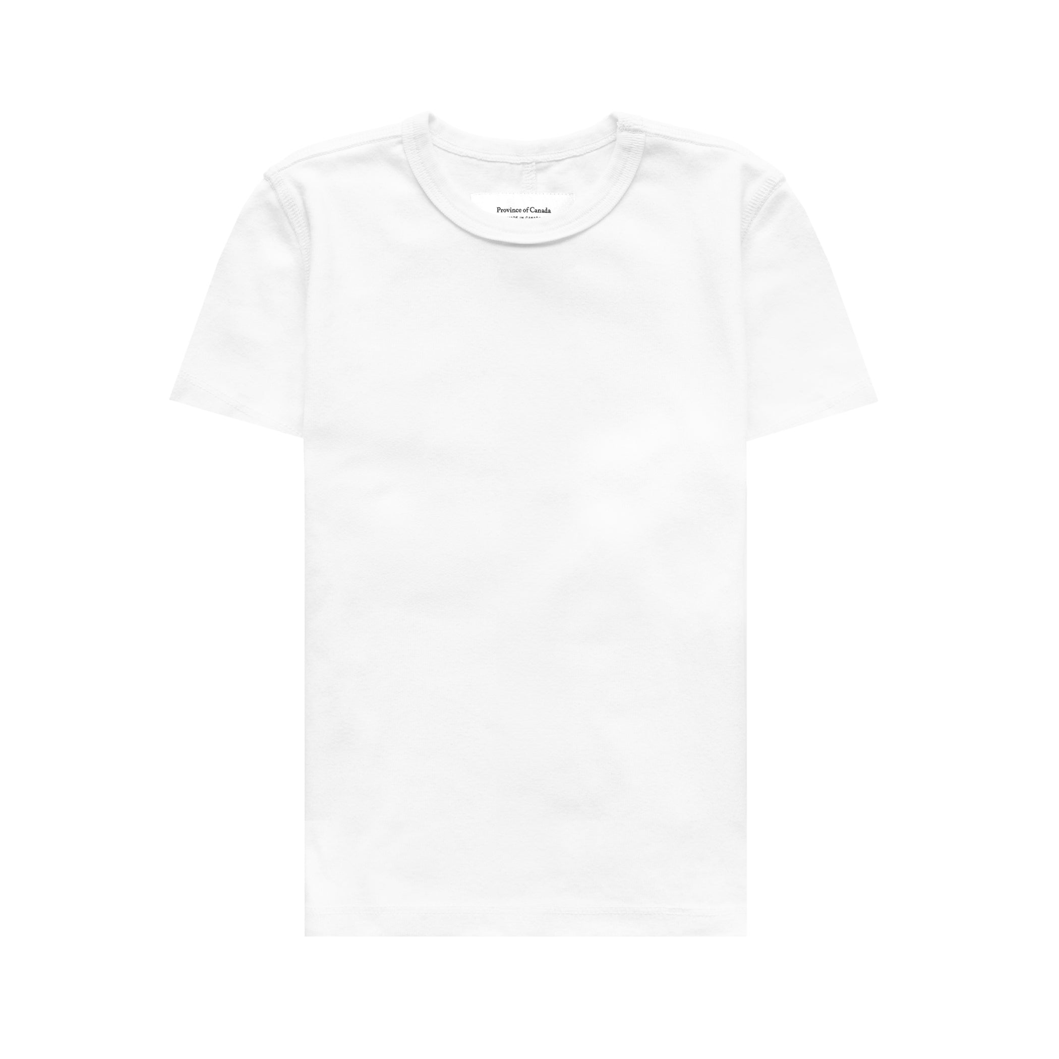 Made in Canada Fitted Rib Tee White 100% Organic Cotton - Province of Canada