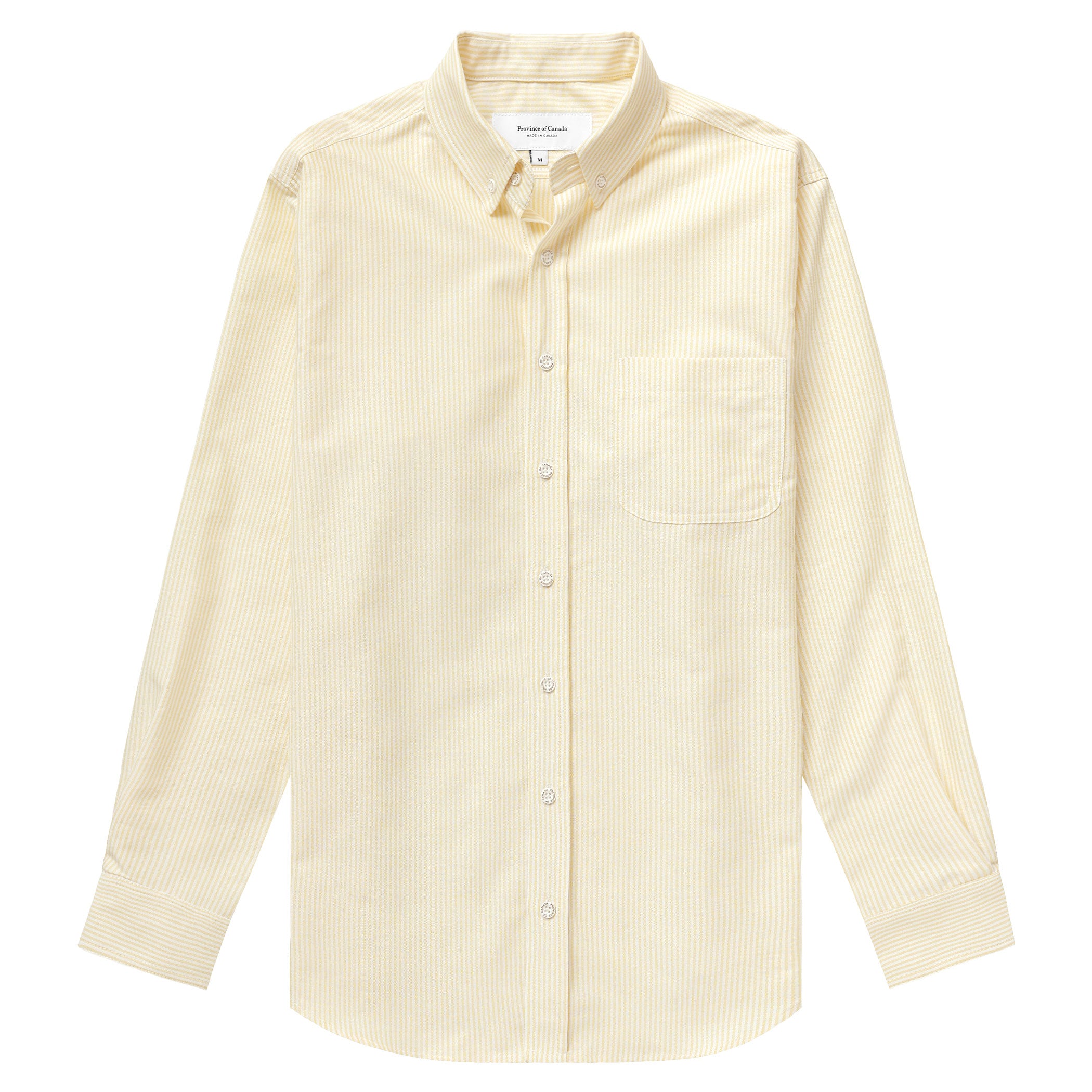Oxford Stripe Shirt Butter - Unisex - Made in Canada - Province of