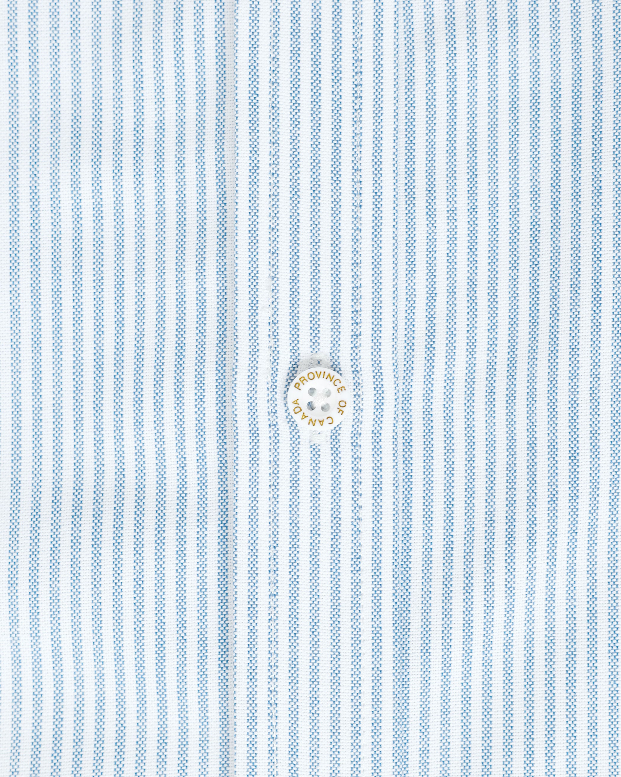 Made in Canada 100% Cotton Oxford Stripe Button Down Shirt Light Blue - Unisex - Province of Canada