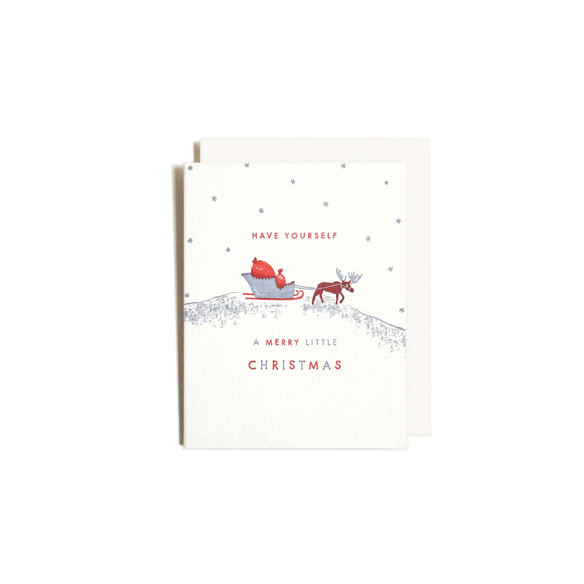 Little Christmas Moose Greeting Card- Made in Canada