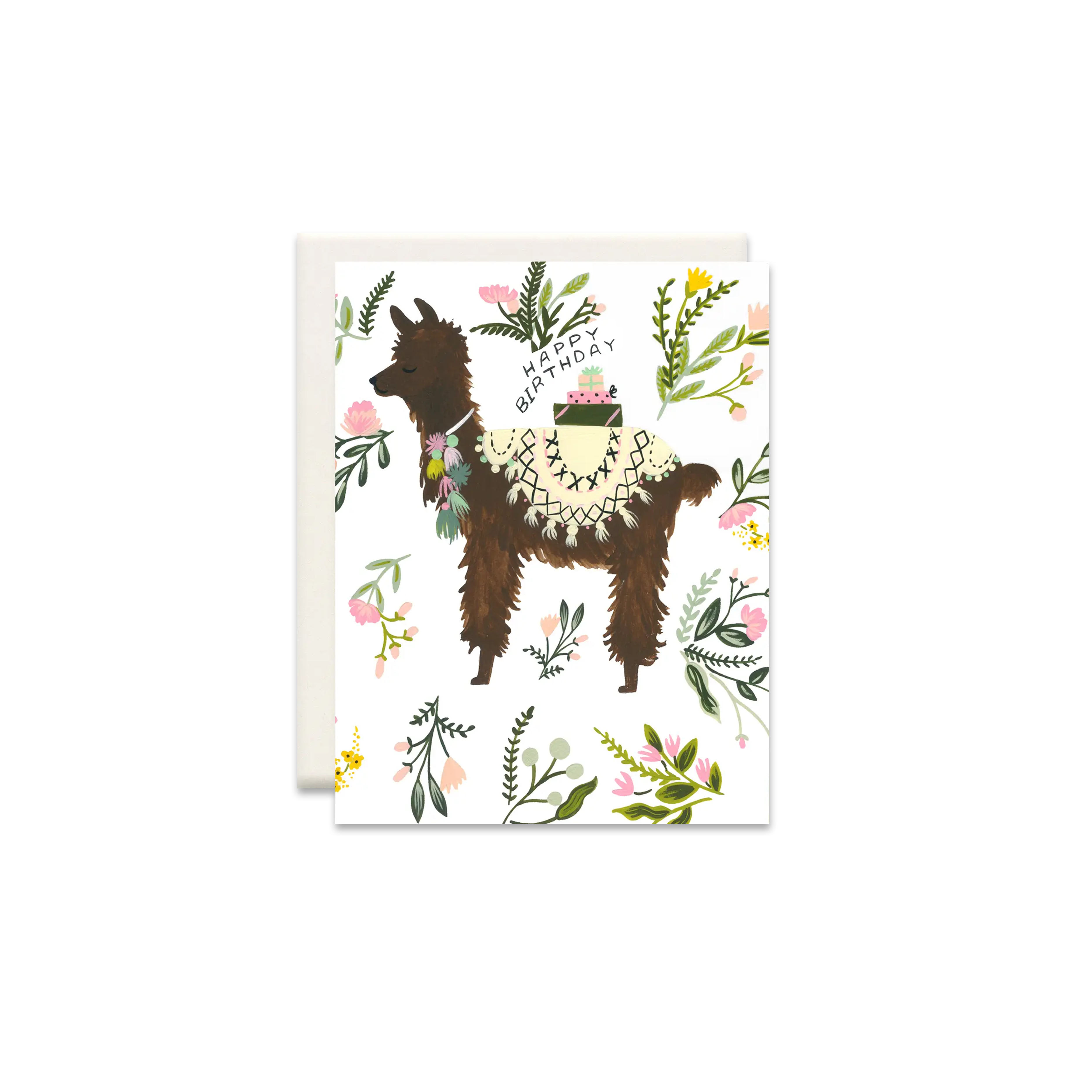 Llama Happy Birthday Greeting Card - Made in Canada - Province of Canada