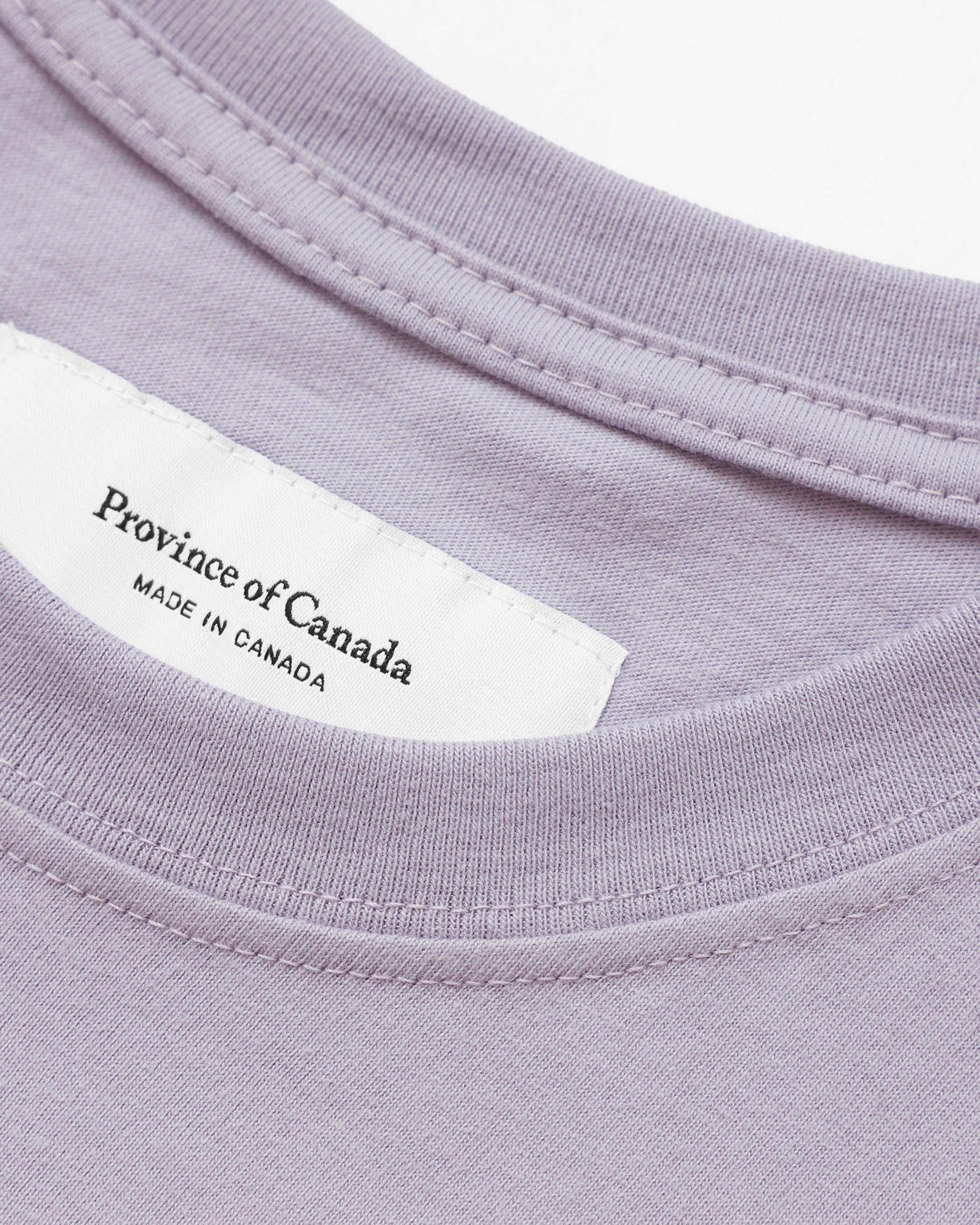 Made in Canada 100% Certified Organic Cotton Monday Long Sleeve Tee Mauve Lavender Purple - Province of Canada