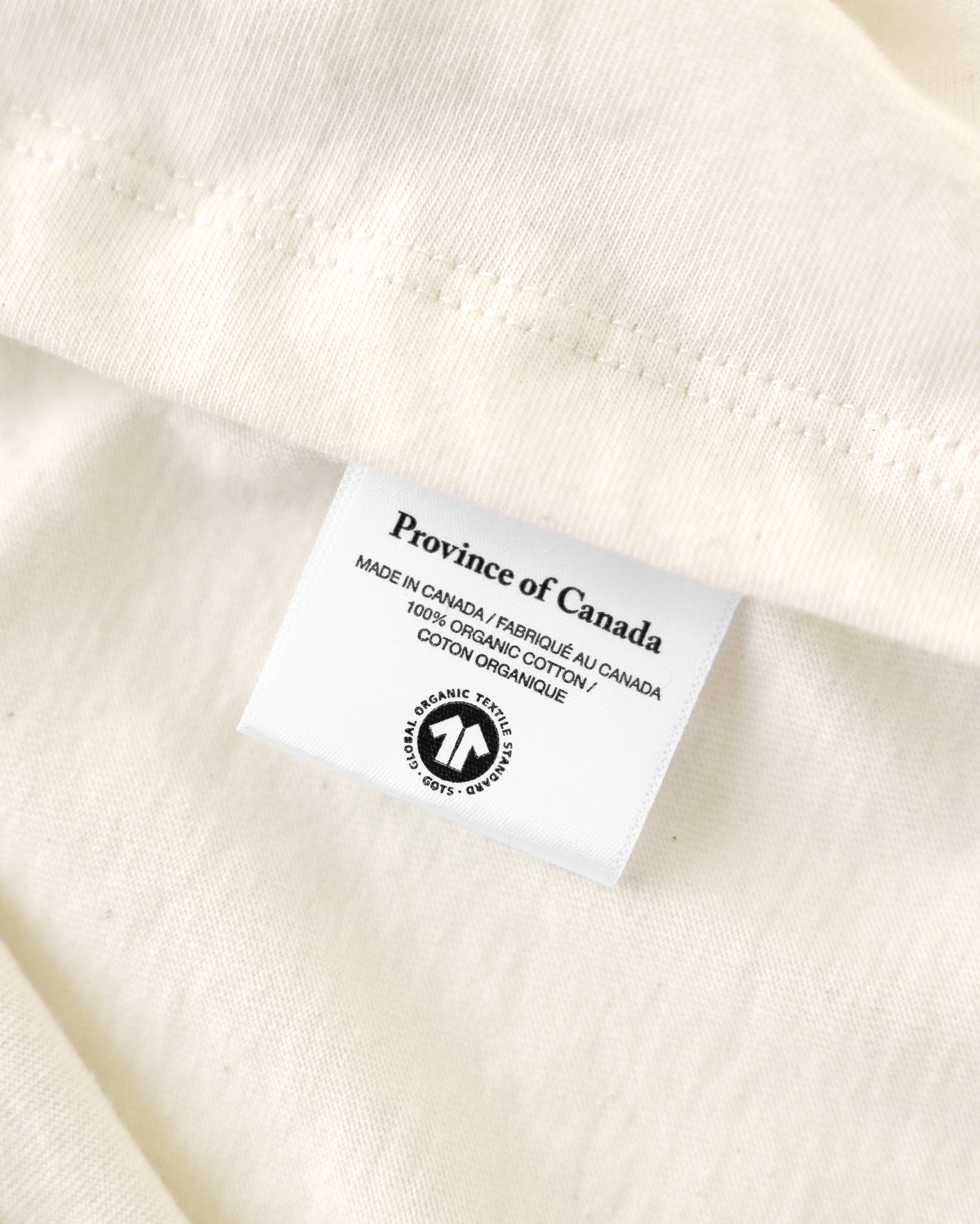 Made in Canada 100% Organic Cotton Fleur Tee Natural - Unisex - Province of Canada