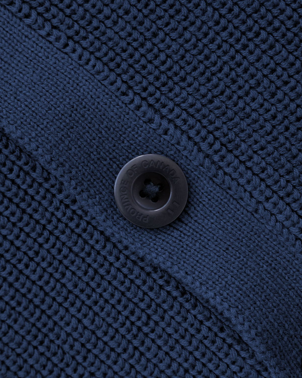 Made in Canada 100% Cotton Knit Cardigan Marine - Unisex - Province of Canada