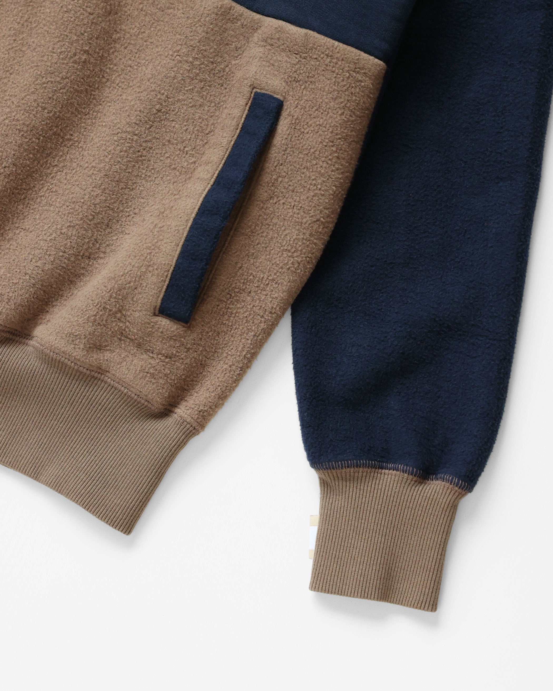 Made in Canada 100% Cotton Reverse Fleece Pullover Navy Blue Chestnut Brown - Unisex - Province of Canada