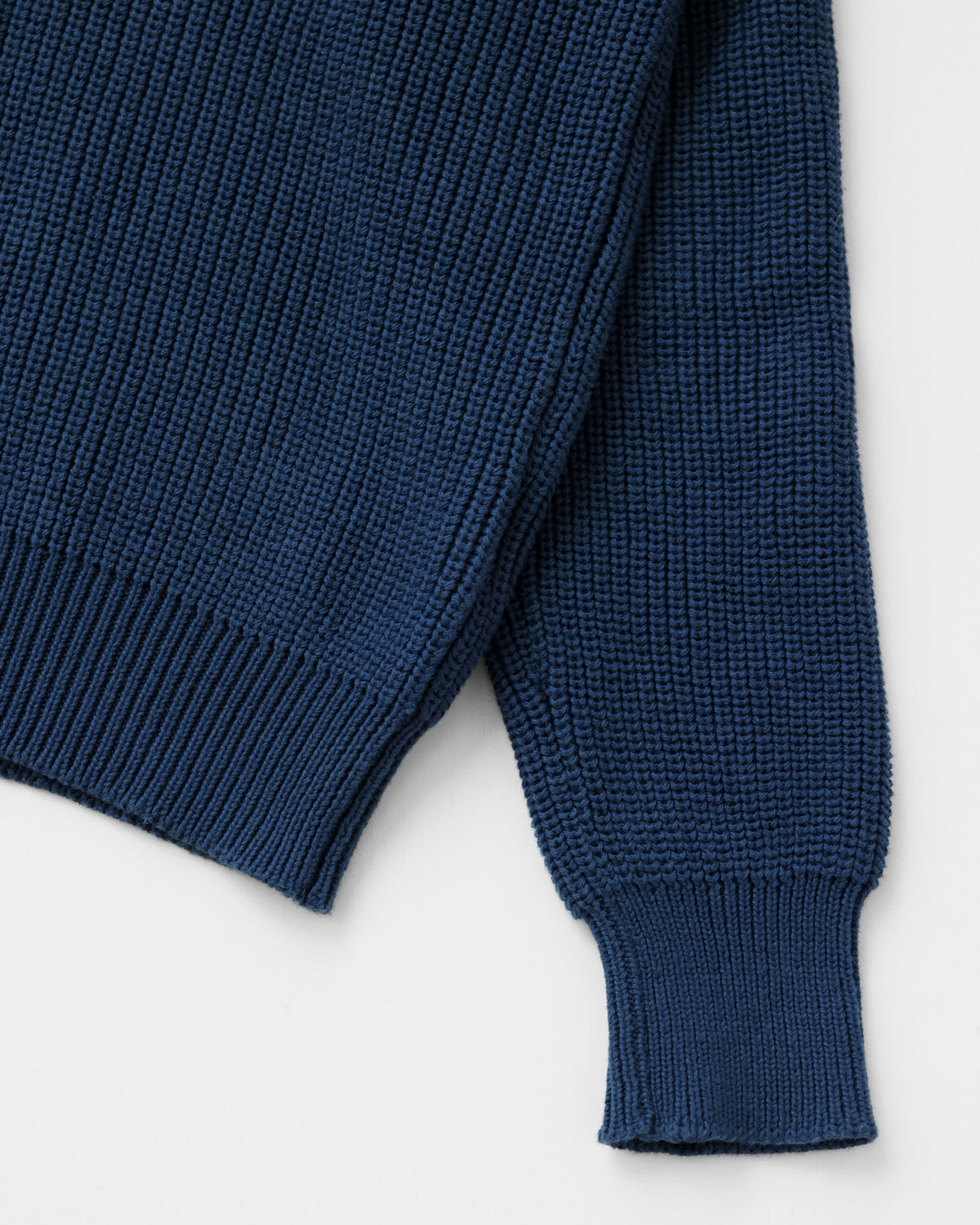 Made in Canada 100% Cotton Knit Half Zip Sweater Marine - Unisex - Province of Canada