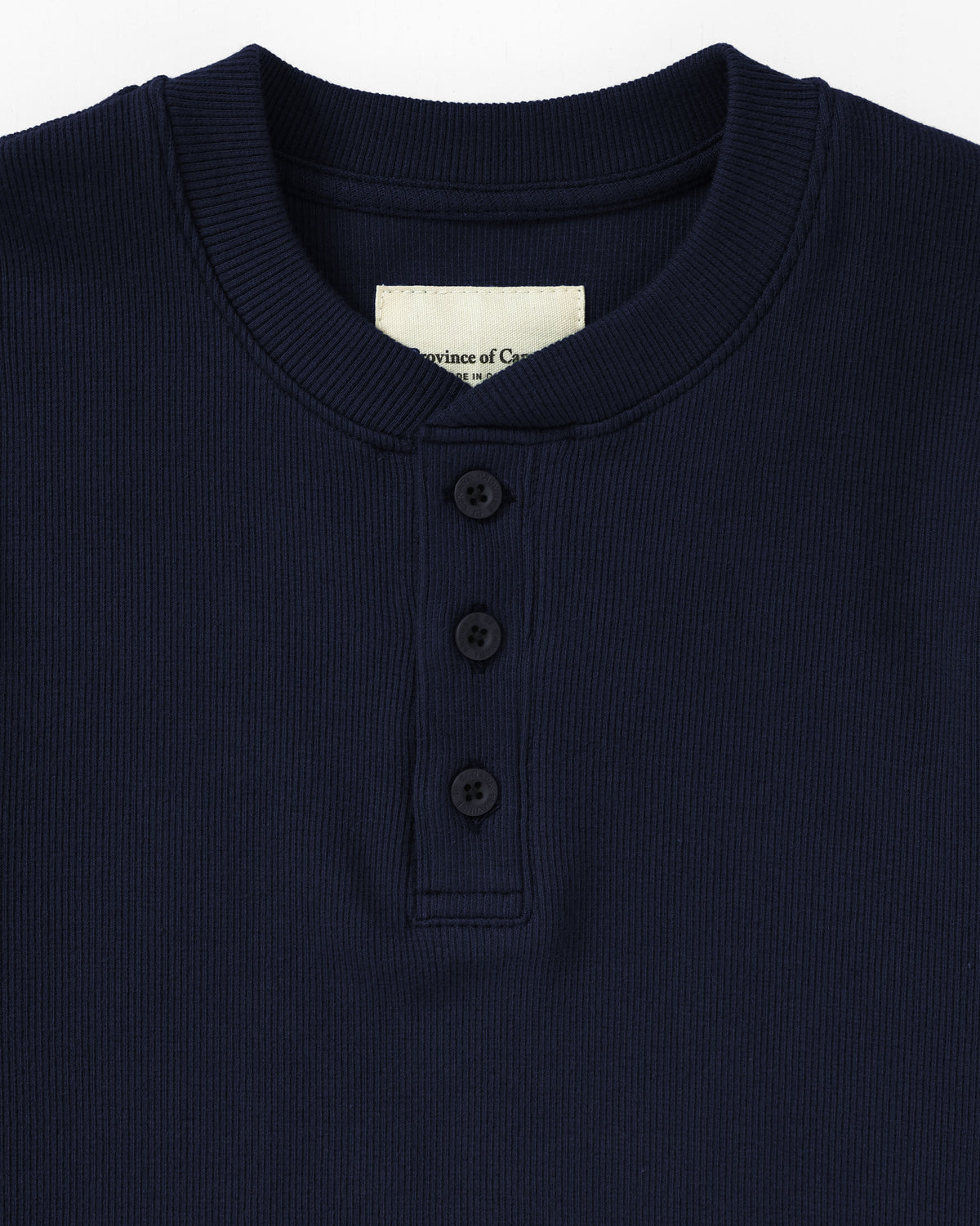 Made in Canada - Almost Pyjama Rib Henley Navy - Unisex - Province of Canada