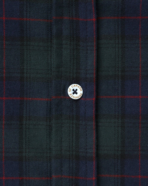 Made in Canada 100% Cotton Navy Plaid Flannel Shirt Navy Green Red - Unisex - Province of Canada