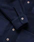 Made in Canada 100% Cotton Reverse Fleece Overshirt Light-Jacket Navy - Unisex - Province of Canada