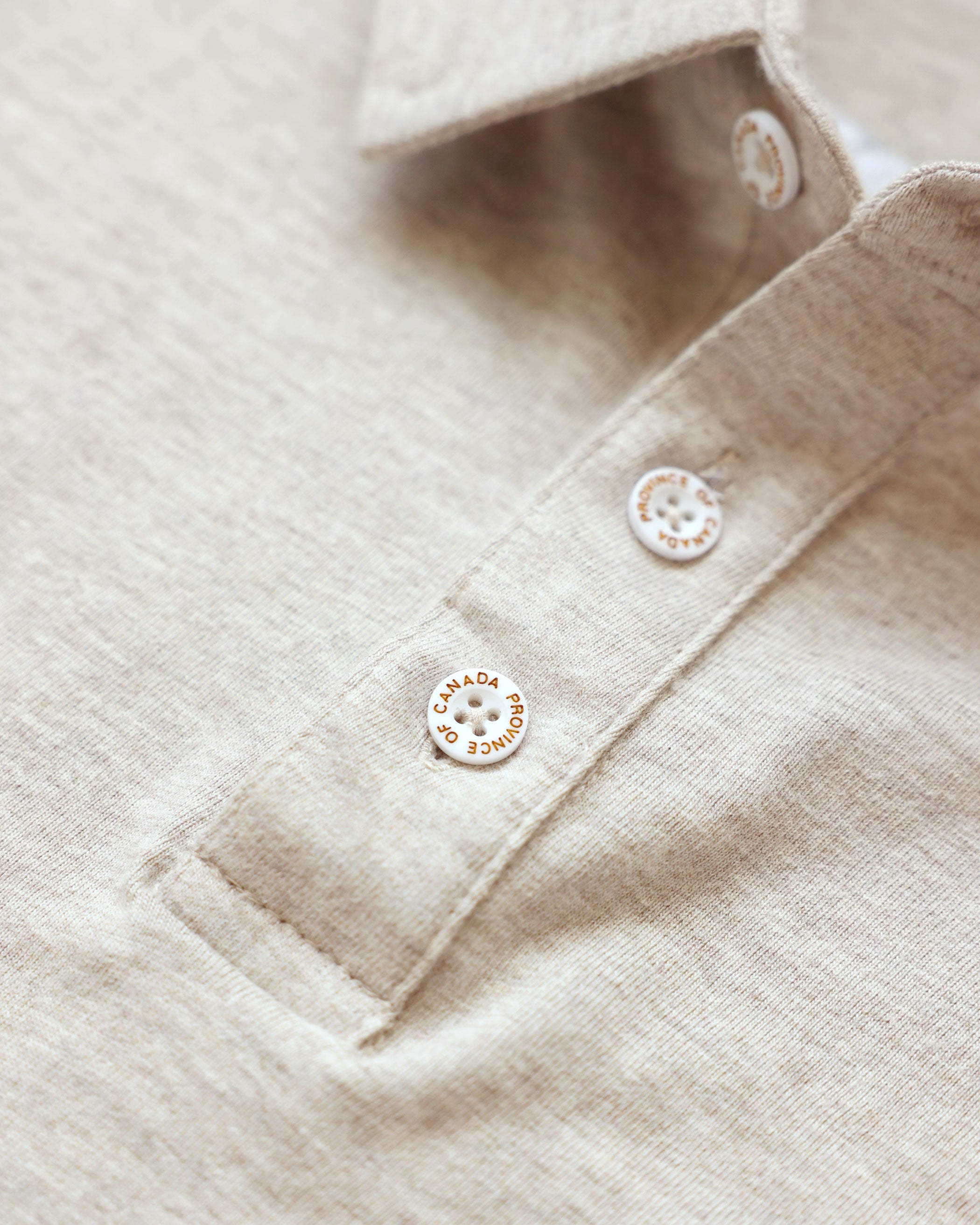 Made in Canada Sunday Polo Shirt Oatmeal - Province of Canada