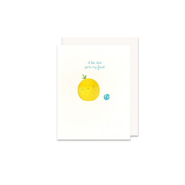Orange and Blueberry Greeting Card - Made in Canada - Province of Canada