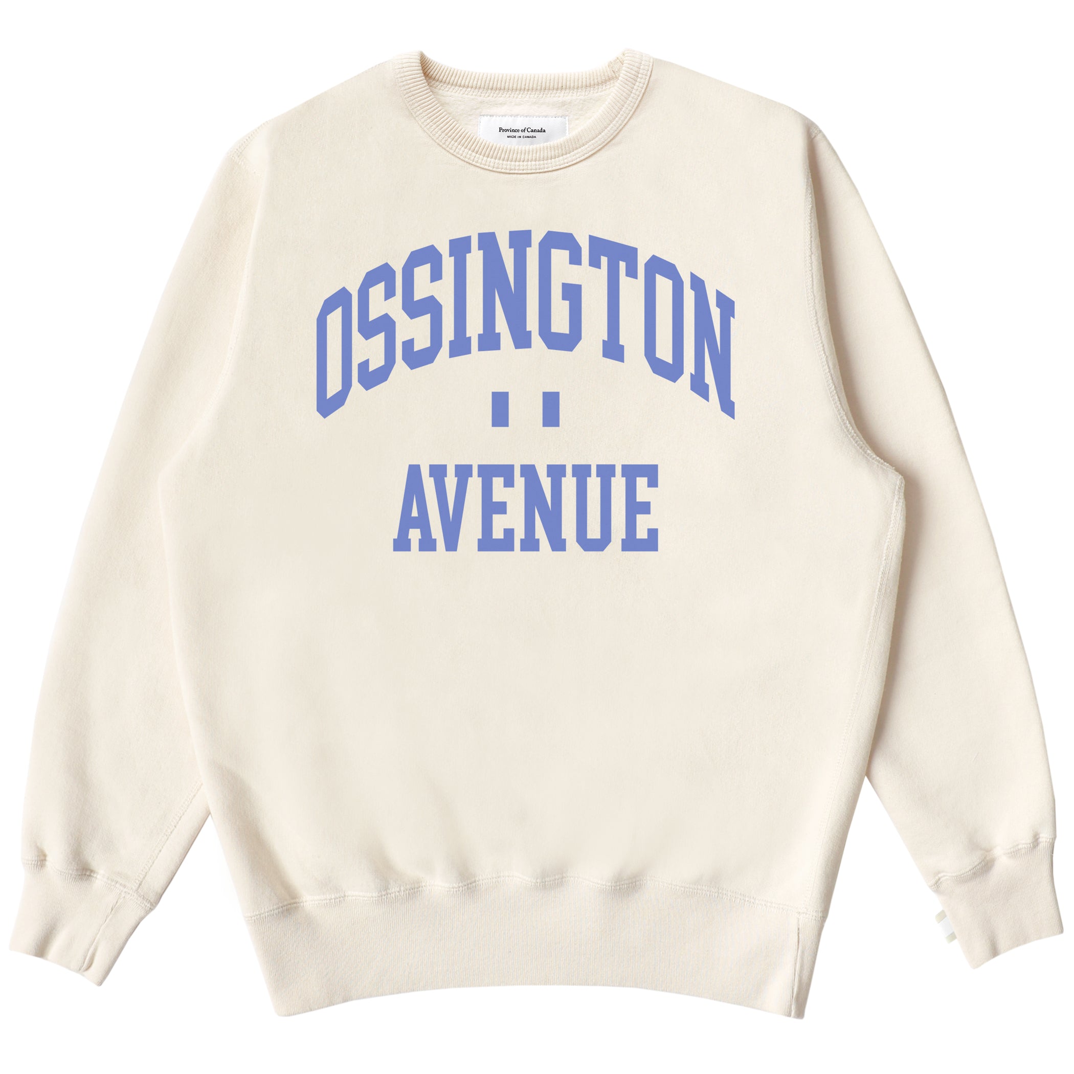 Ossington Fleece Sweatshirt Cream - Made in Canada - Province of Canada