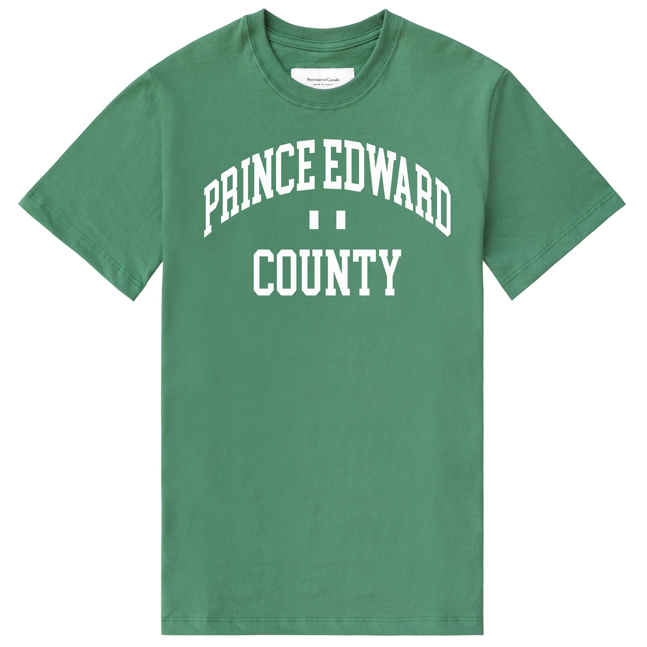 Made in Canada 100% Organic Cotton Prince Edward County Tee Green - Unisex - Province of Canada