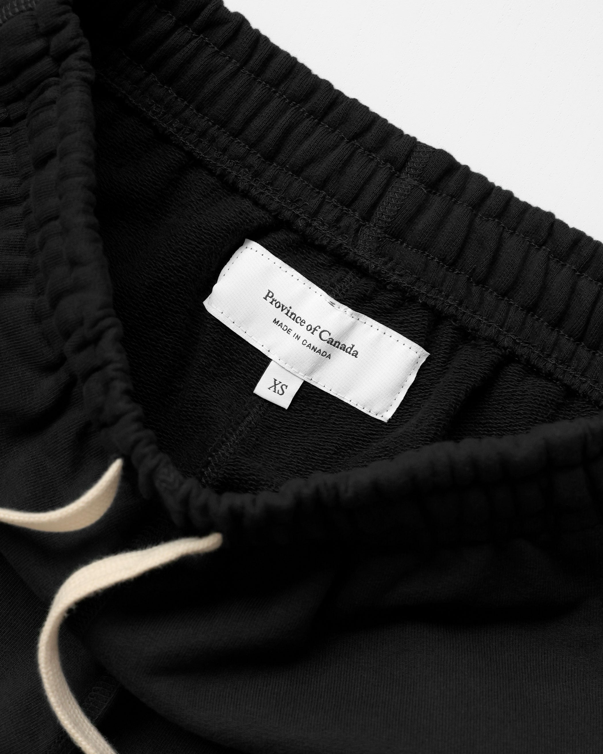 Made in Canada 100% Cotton Wide Leg French Terry Sweatpant Black - Unisex - Province of Canada