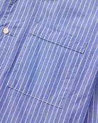 Made in Canada Pyjama Shirt Blue Stripe 100% Organic Cotton - Unisex - Province of Canada