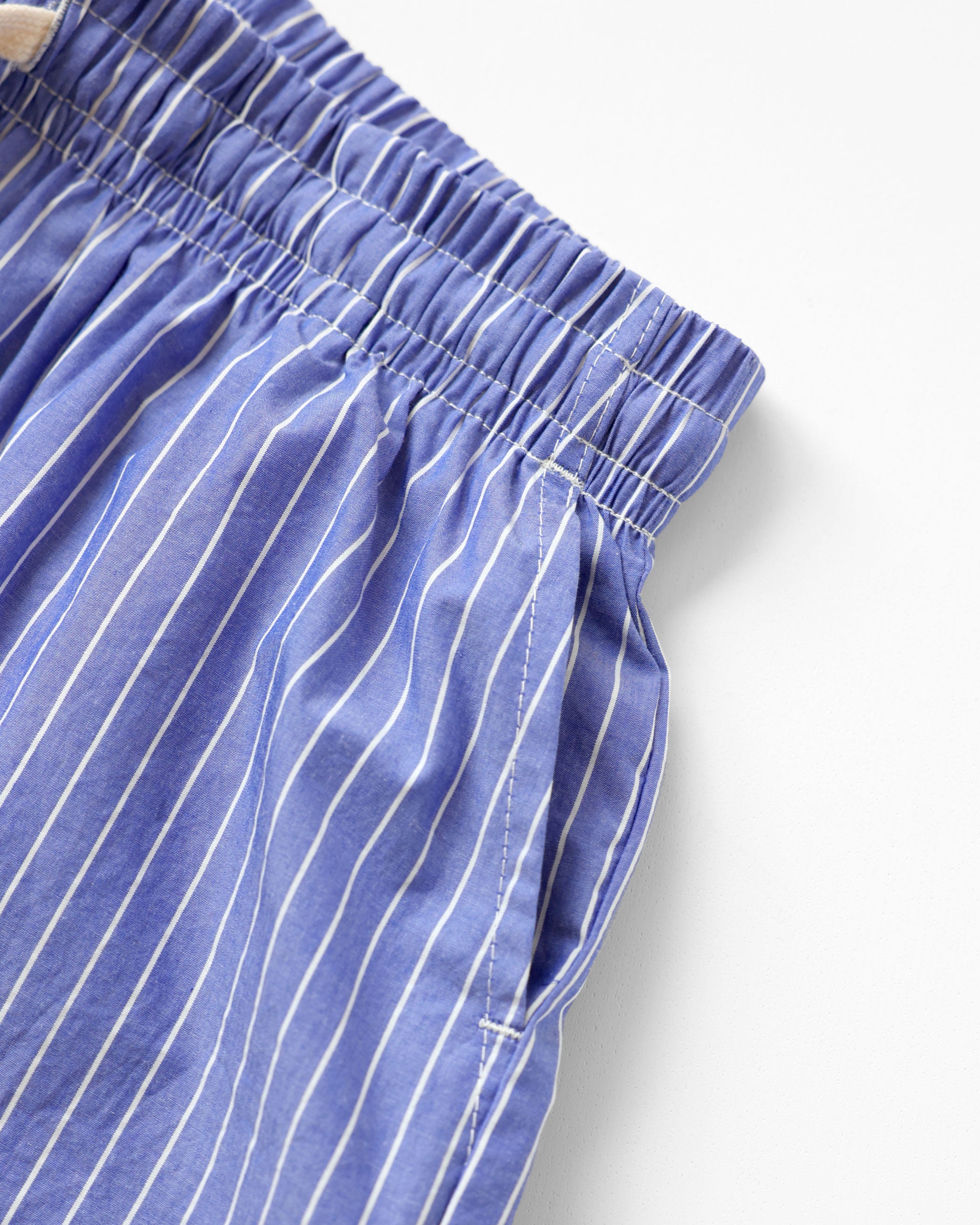 Made in Canada Pyjama Short Blue Stripe  100% Cotton - Womens - Province of Canada