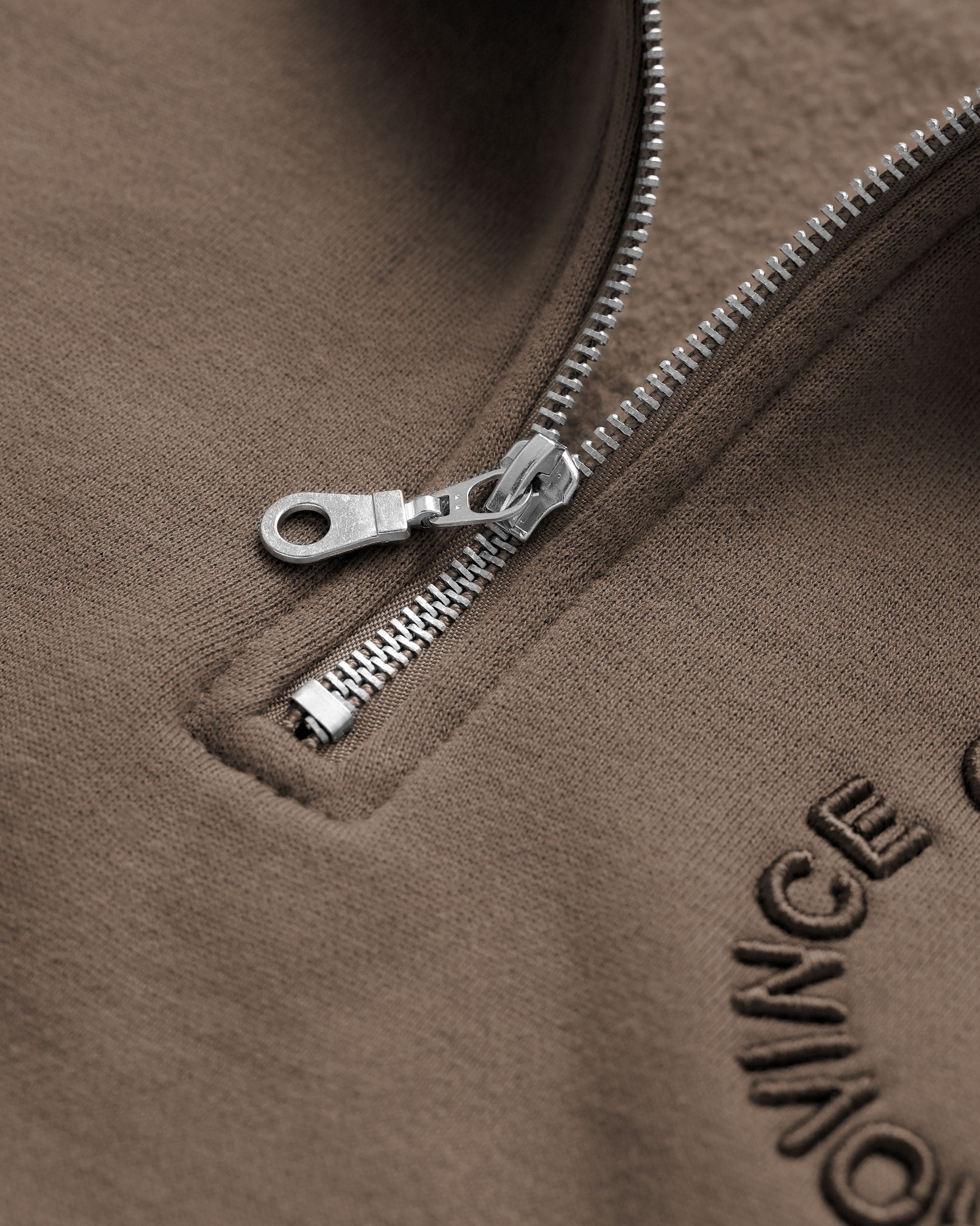 Made in Canada Half Zip Fleece Sweatshirt Chestnut - Unisex - Province of Canada