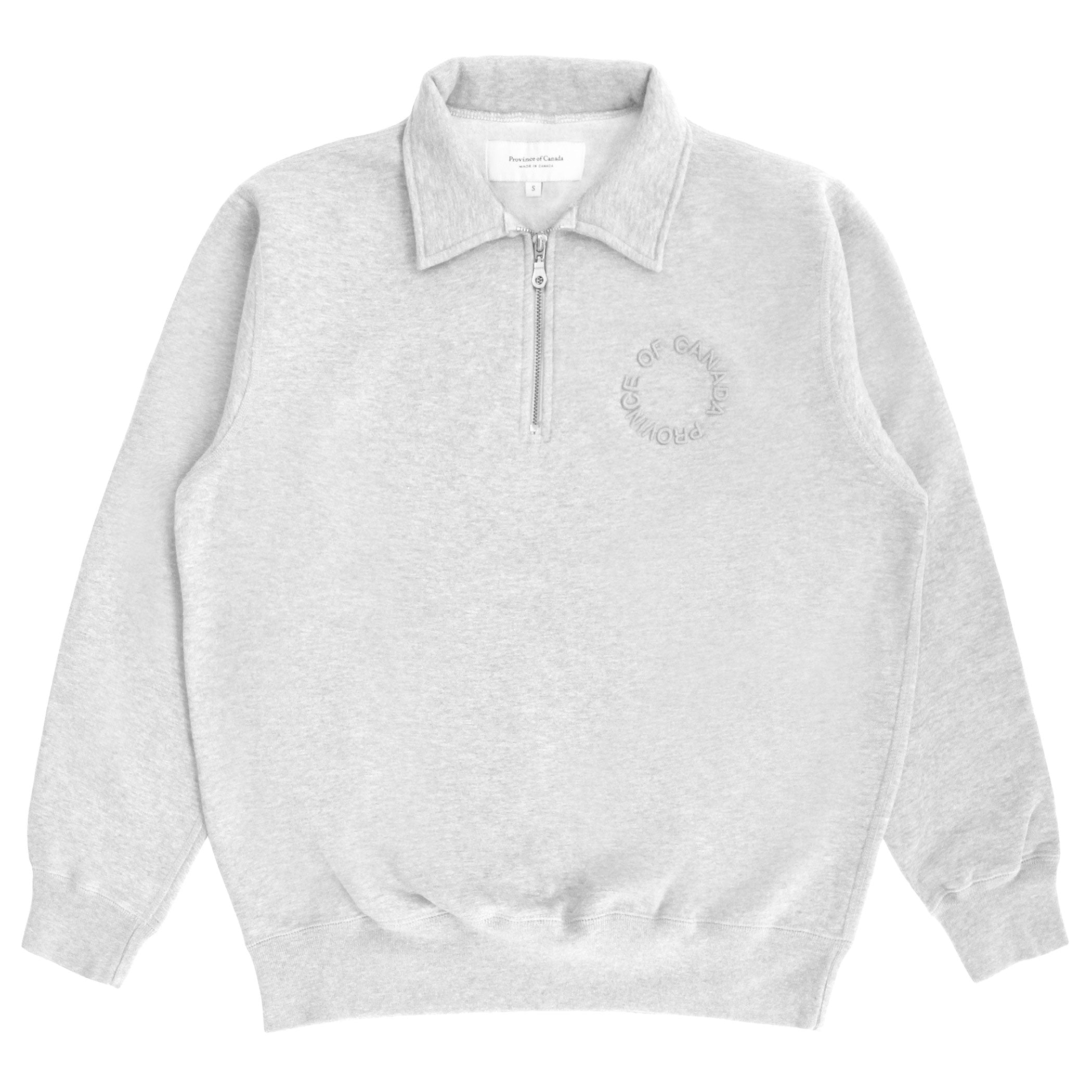 Made in Canada Half Zip Fleece Sweatshirt Cloud - Unisex - Province of Canada
