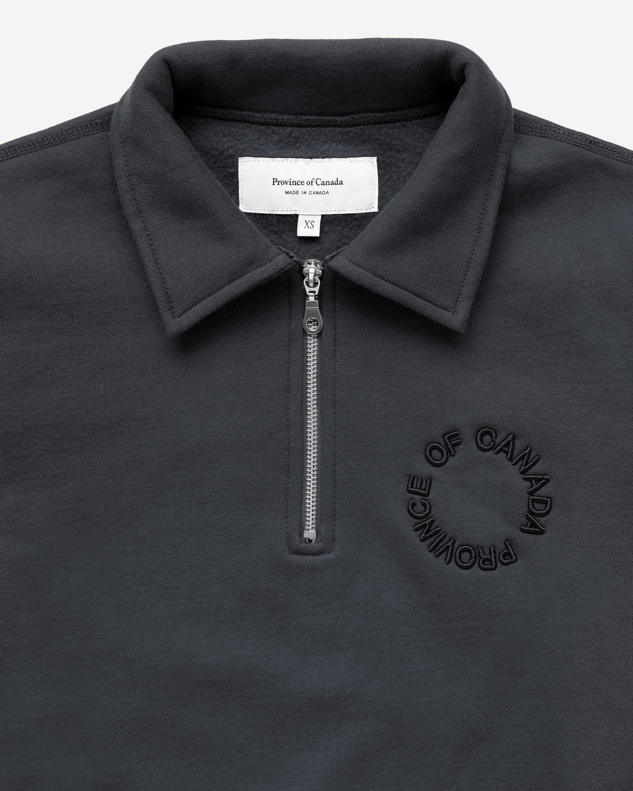 Made in Canada Half Zip Fleece Sweatshirt Coal - Unisex - Province of Canada