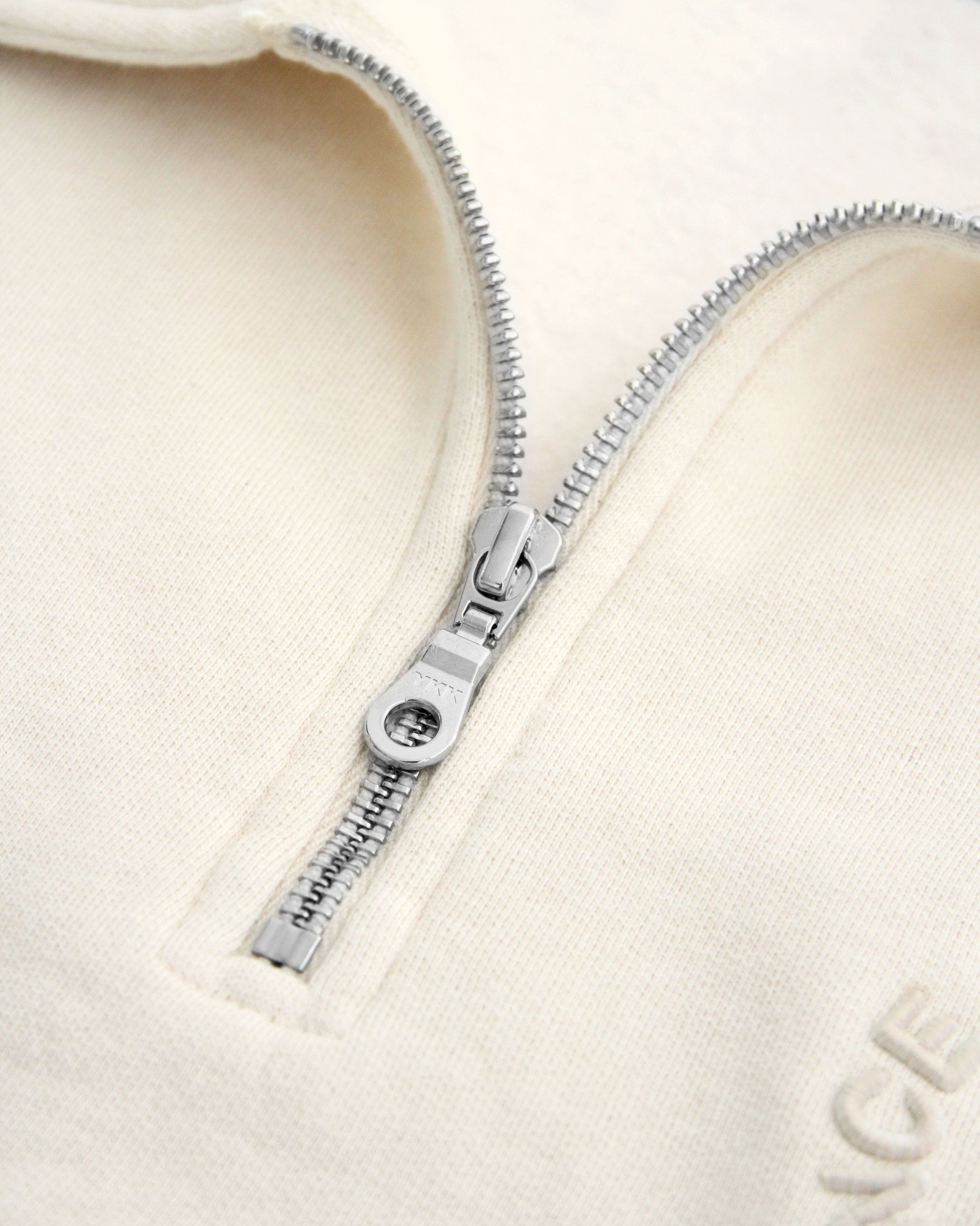 Province of Canada - Half Zip Fleece Sweatshirt Cream Unisex - Made in Canada