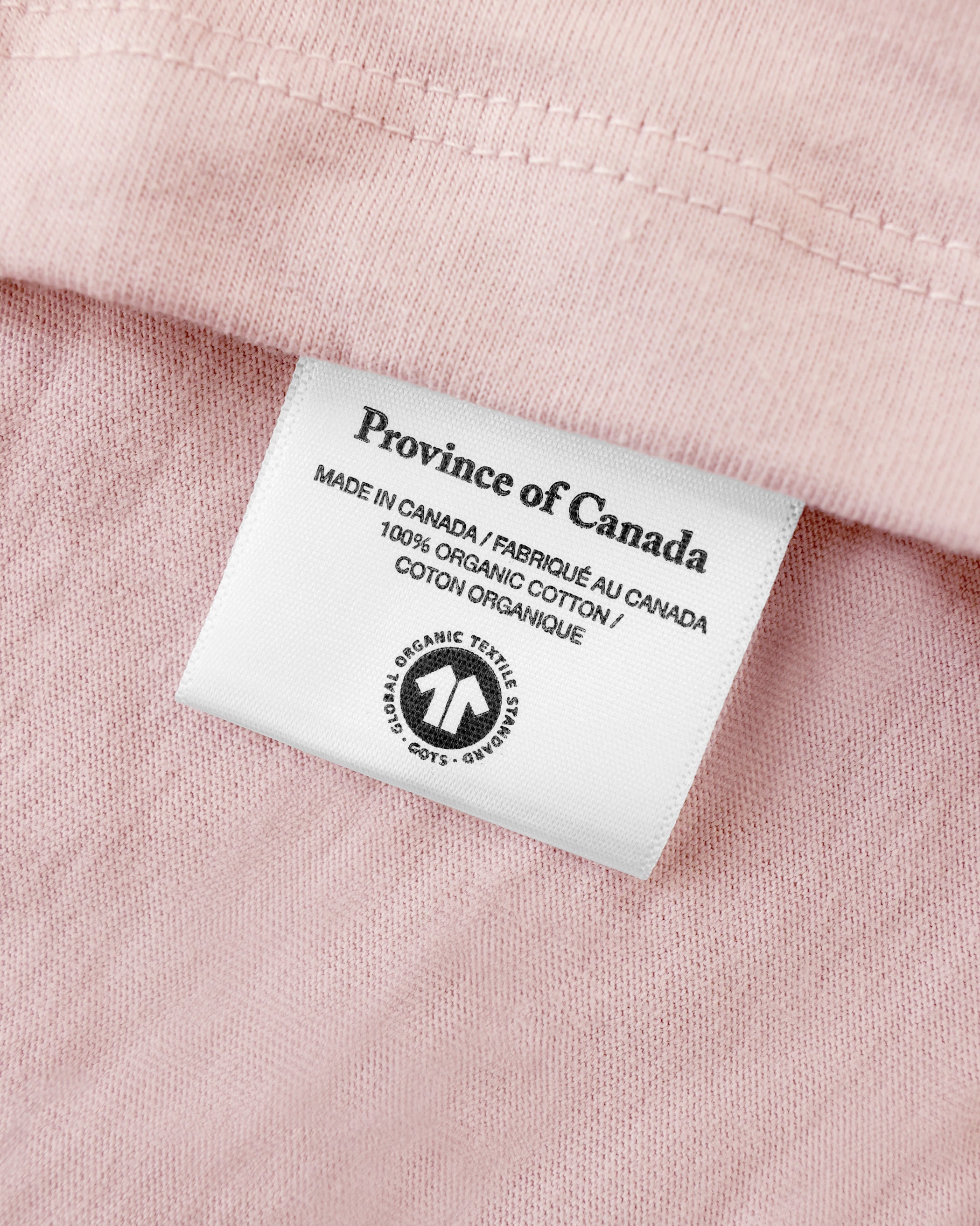 100% Organic Cotton Made in Canada Monday Tee T-Shirt Dusk Dirty Pink Champagne - Province of Canada