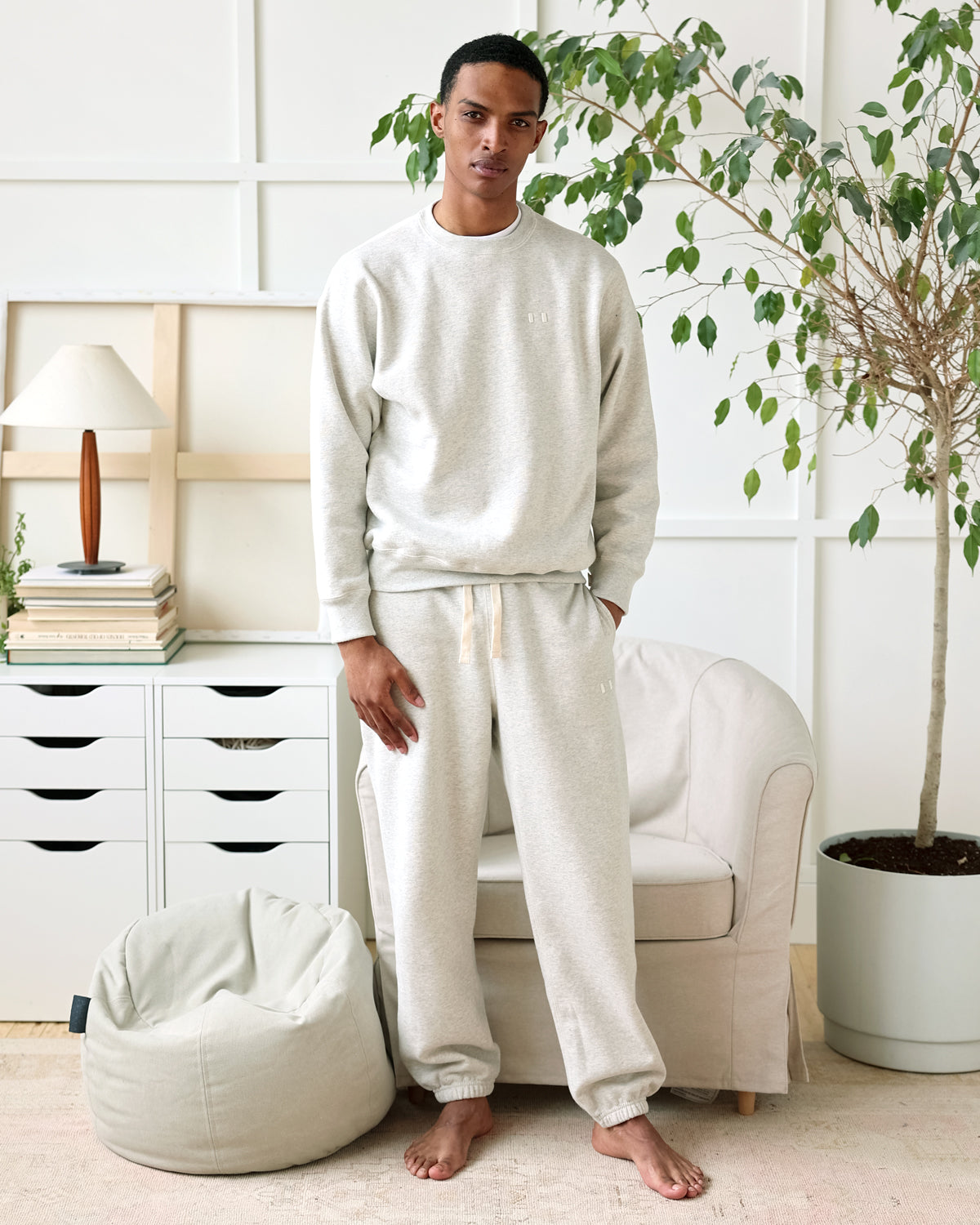 Made in Canada Flag Fleece Sweatpant Eggshell - Unisex - Province of Canada