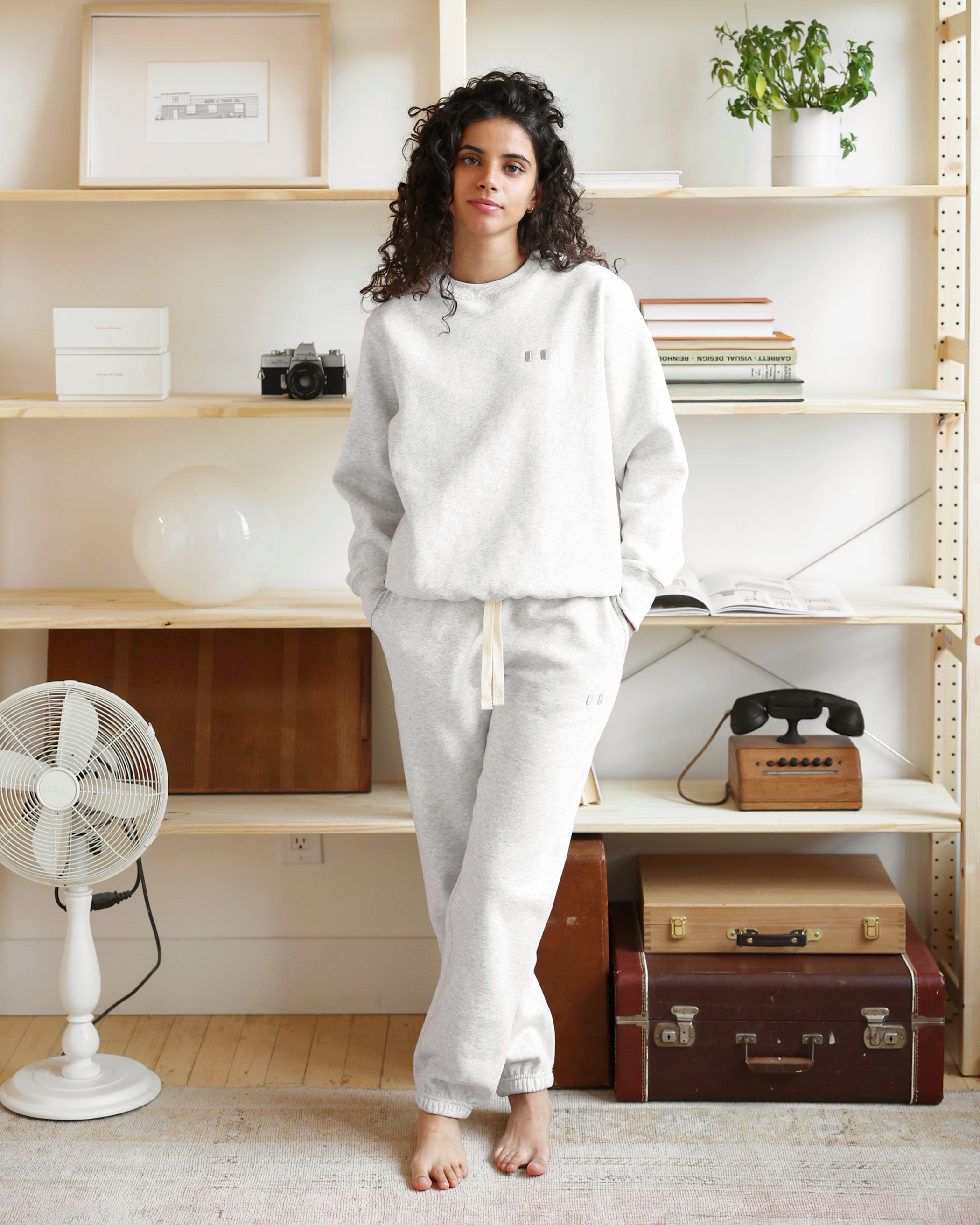 Made in Canada Flag Fleece Sweatpant Cloud - Unisex - Province of Canada