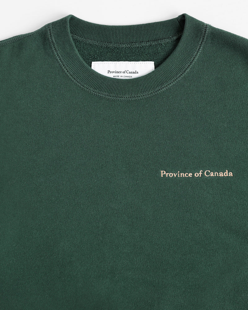 Made in Canada 100% Cotton French Terry Crop Sweatshirt Forest - Province of Canada