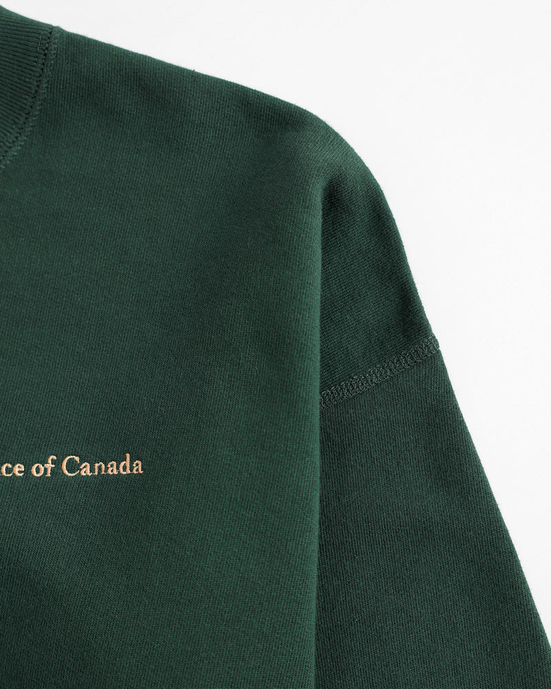 Made in Canada 100% Cotton French Terry Crop Sweatshirt Forest - Province of Canada