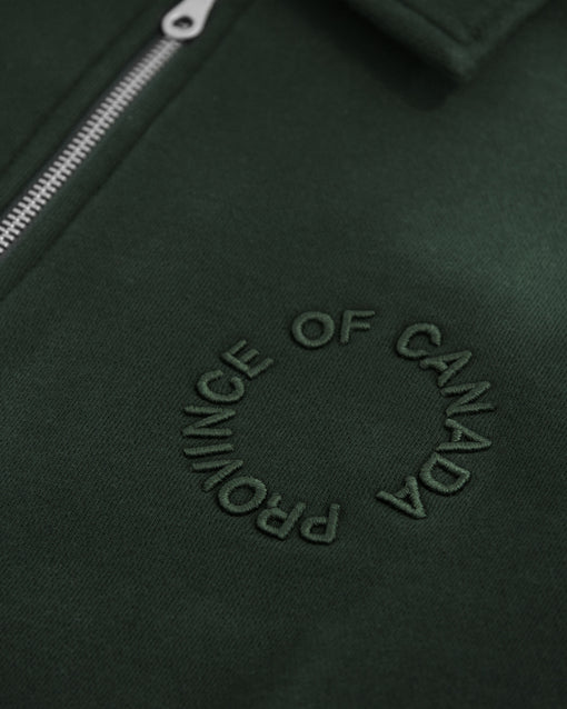 Province of Canada - Half Zip Fleece Sweatshirt Forest Unisex - Made in Canada
