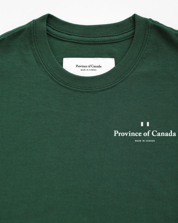 Made in Canada Left Chest Logo Tee Forest - Unisex - Province of Canada
