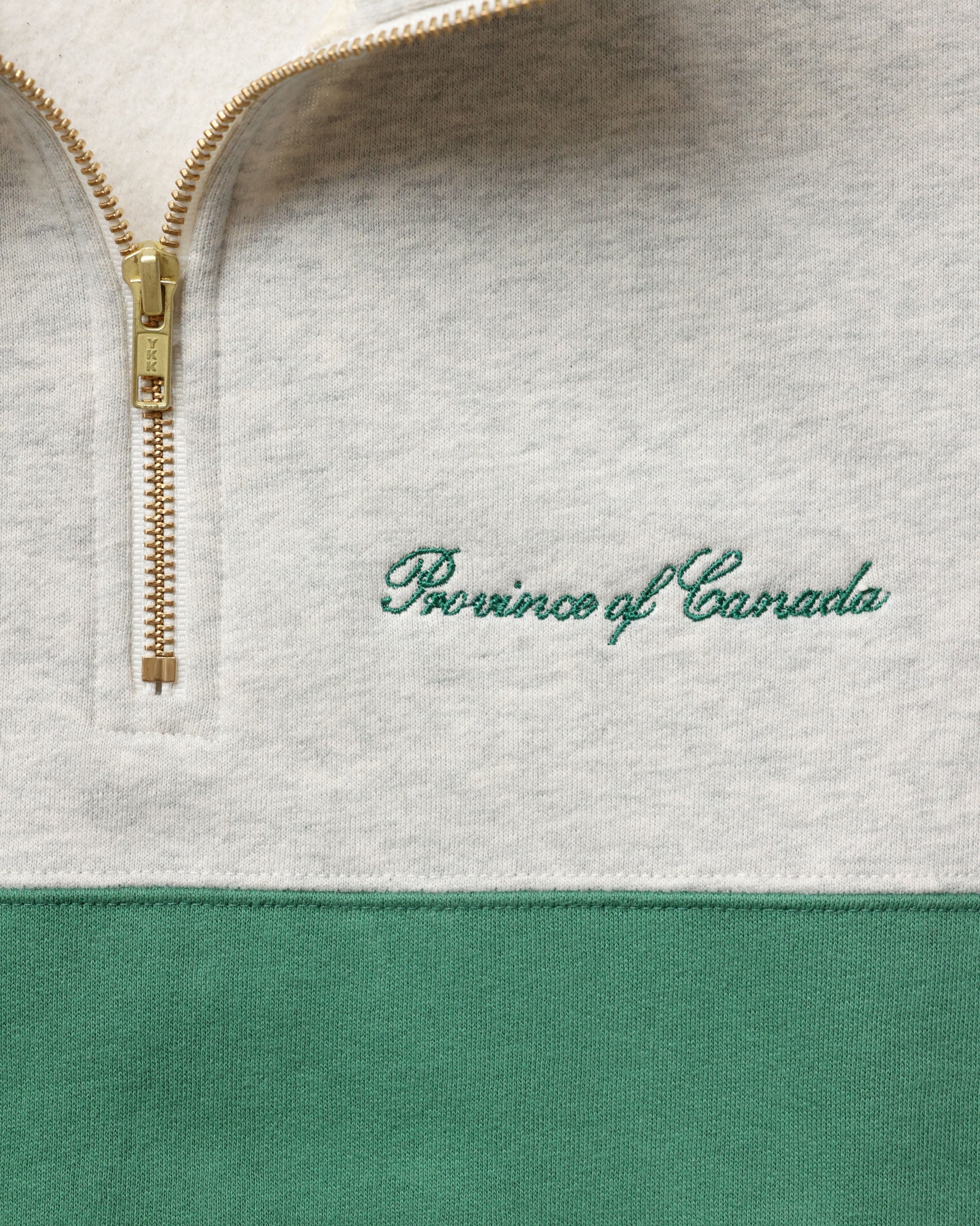 Made in Canada Club Cotton Fleece Half Zip Green - Unisex - Province of Canada