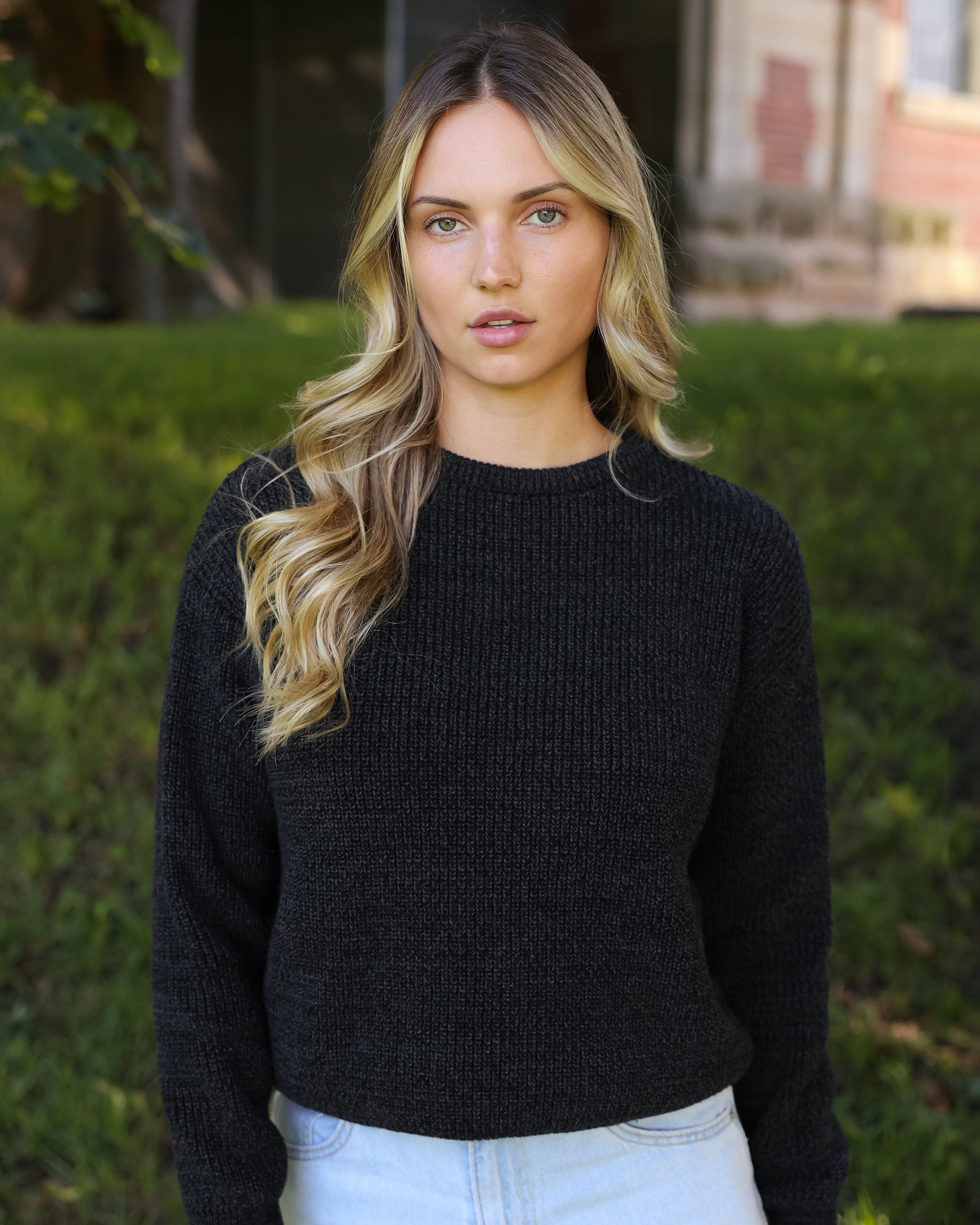 Made in Canada Cotton Knit Sweater Heather Black 100% Cotton - Unisex - Province of Canada