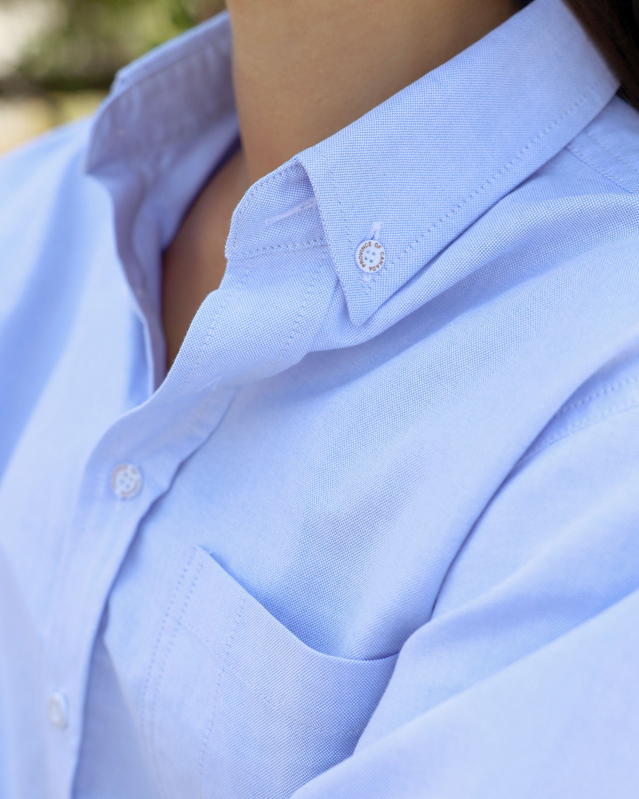 Made in Canada 100% Cotton Blue Oxford Shirt - Unisex - Province of Canada