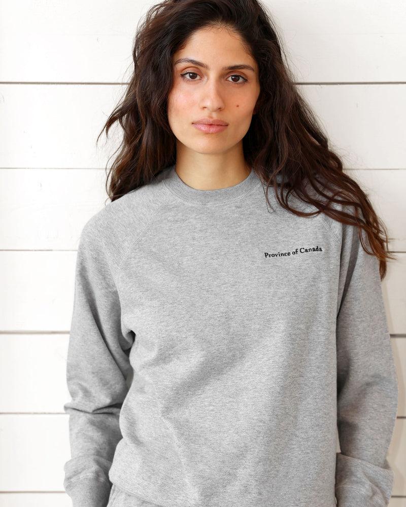Made in Canada French Terry Sweater Heather Grey - Unisex - Province of Canada
