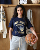 Made in Canada Basketball is Canadian Tee Navy - Unisex - Province of Canada