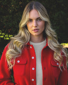 Made in Canada 100% Cotton Reverse Fleece Overshirt Red - Unisex - Province of Canada