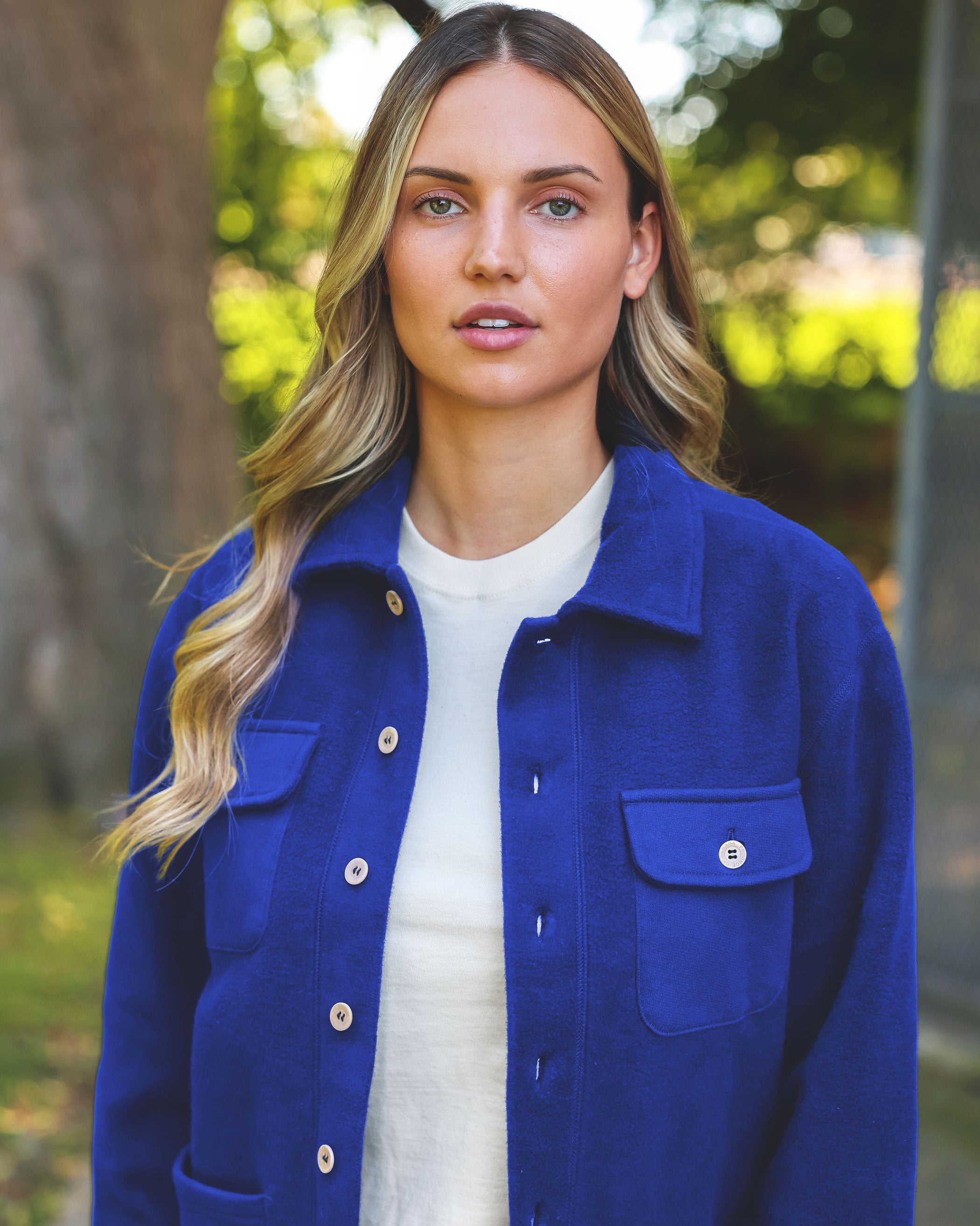 Reverse Fleece Overshirt Royal - Unisex - Made in Canada - Province of Canada