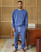 Made in Canada Flag Fleece Sweatpant French Blue - Unisex - Province of Canada