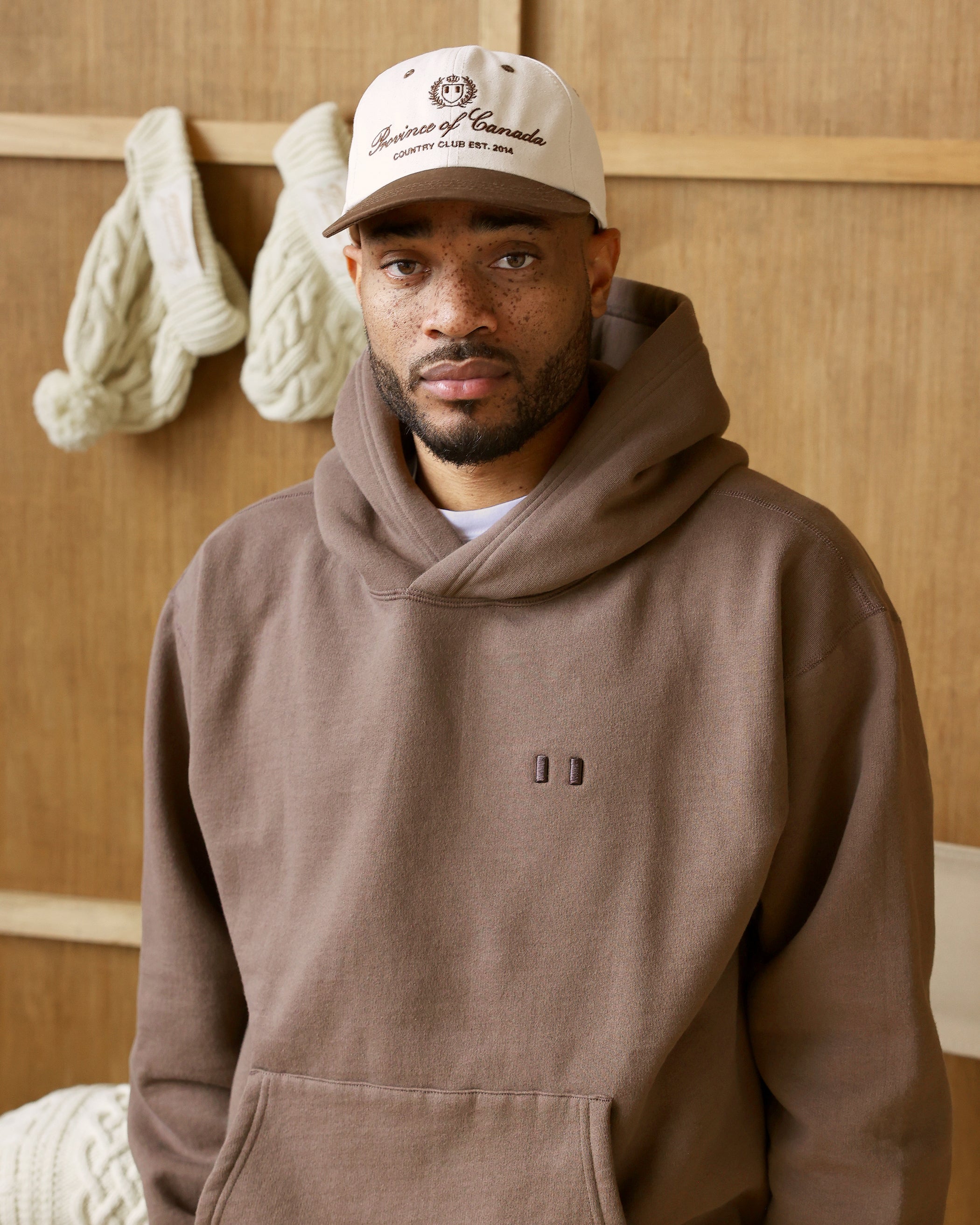 Made in Canada 100% Cotton Country Club Baseball Hat Natural Brown - Province of Canada