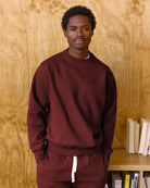 Made in Canada Flag Fleece Sweatshirt Burgundy - Unisex - Province of Canada
