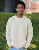 Made in Canada Cotton Knit Sweater Ecru 100% Cotton - Unisex - Province of Canada