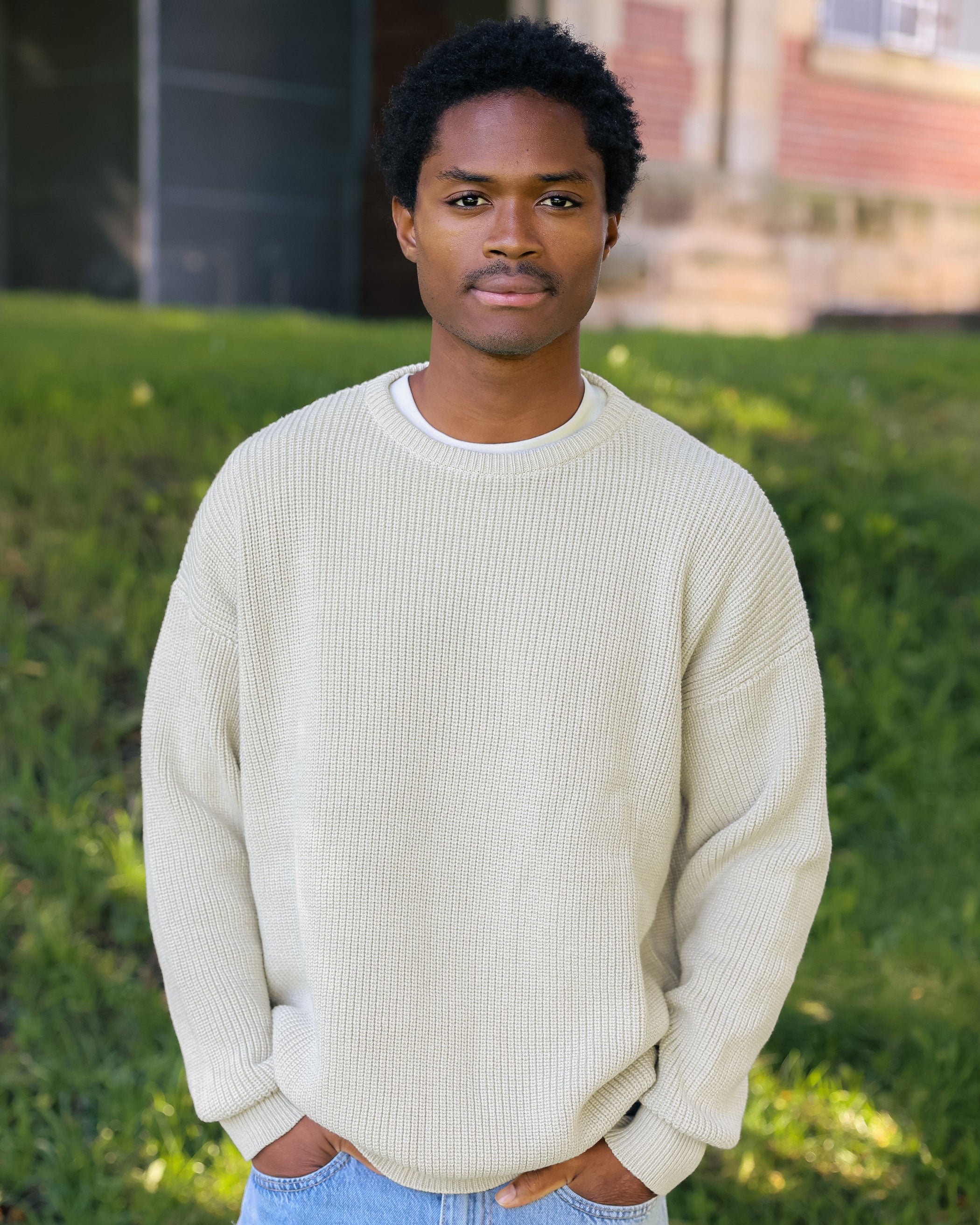 Made in Canada Cotton Knit Sweater Ecru 100% Cotton - Unisex - Province of Canada